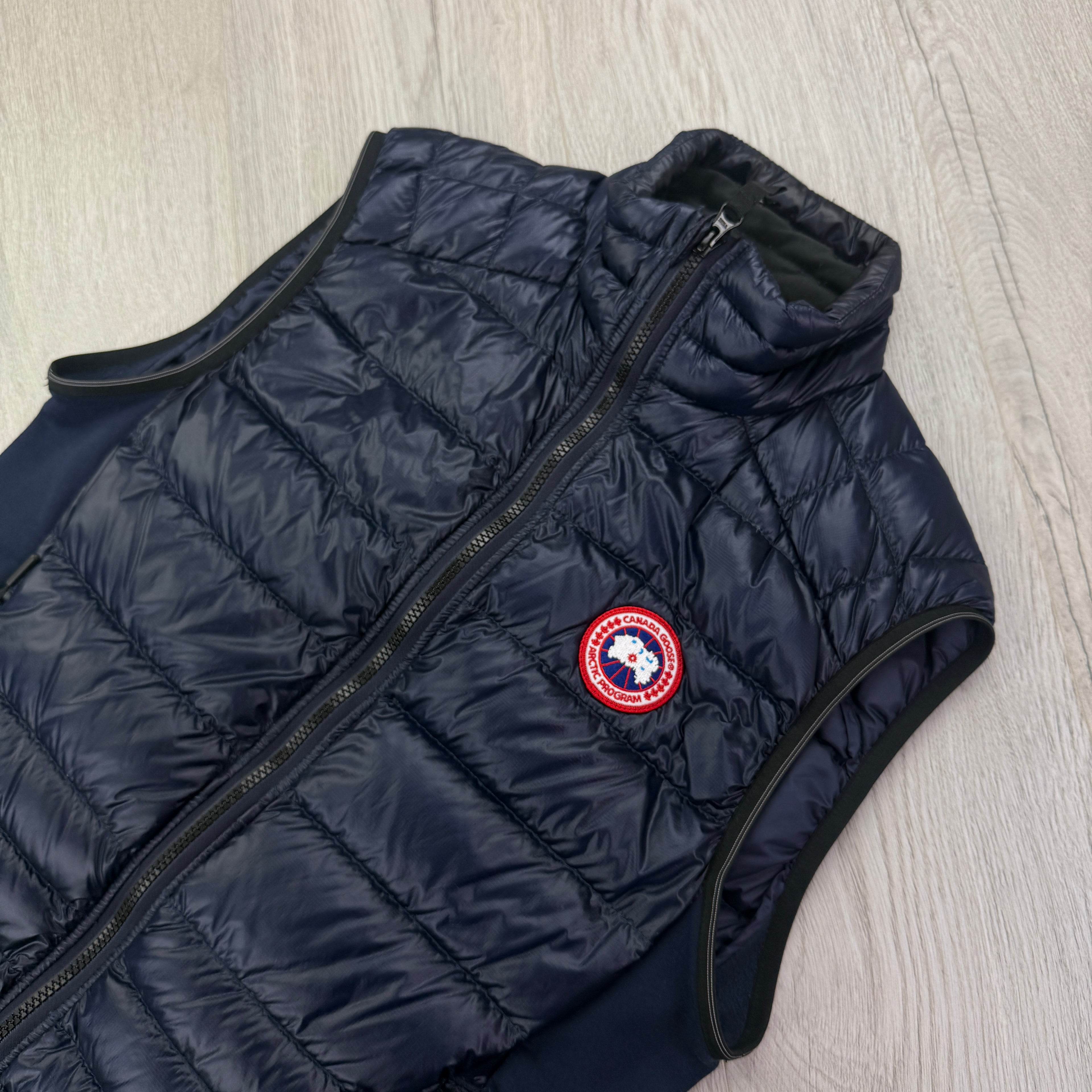 Canada Goose Men’s Navy Zip-up Hybridge Vest Gilet