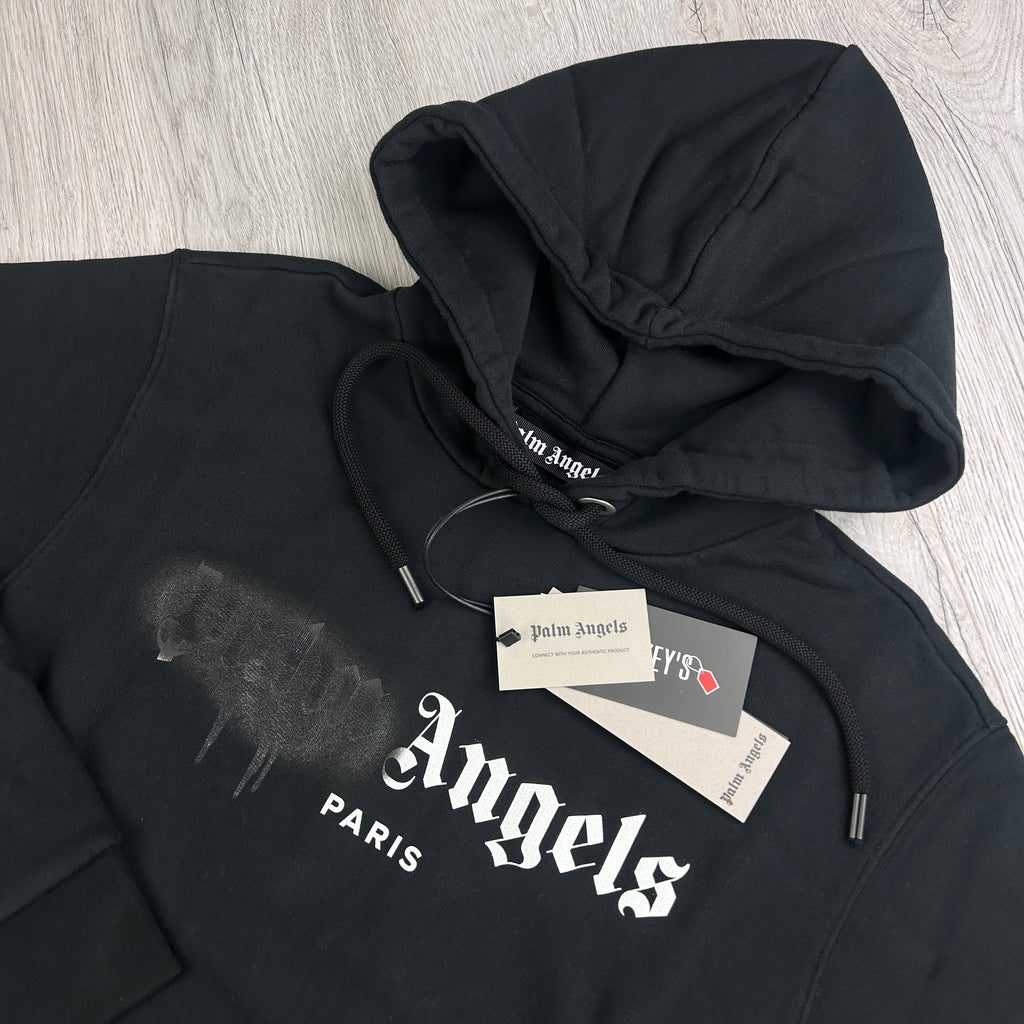 Palm Angels Men’s Black Paris Pullover Hoodie