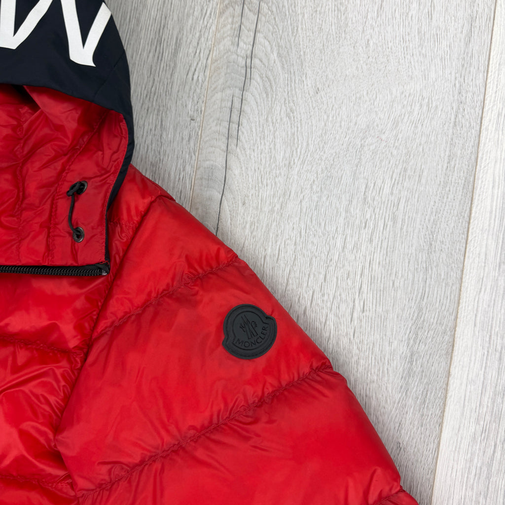 Moncler Men’s Provins Red Zip-up Down Jacket - Size 5