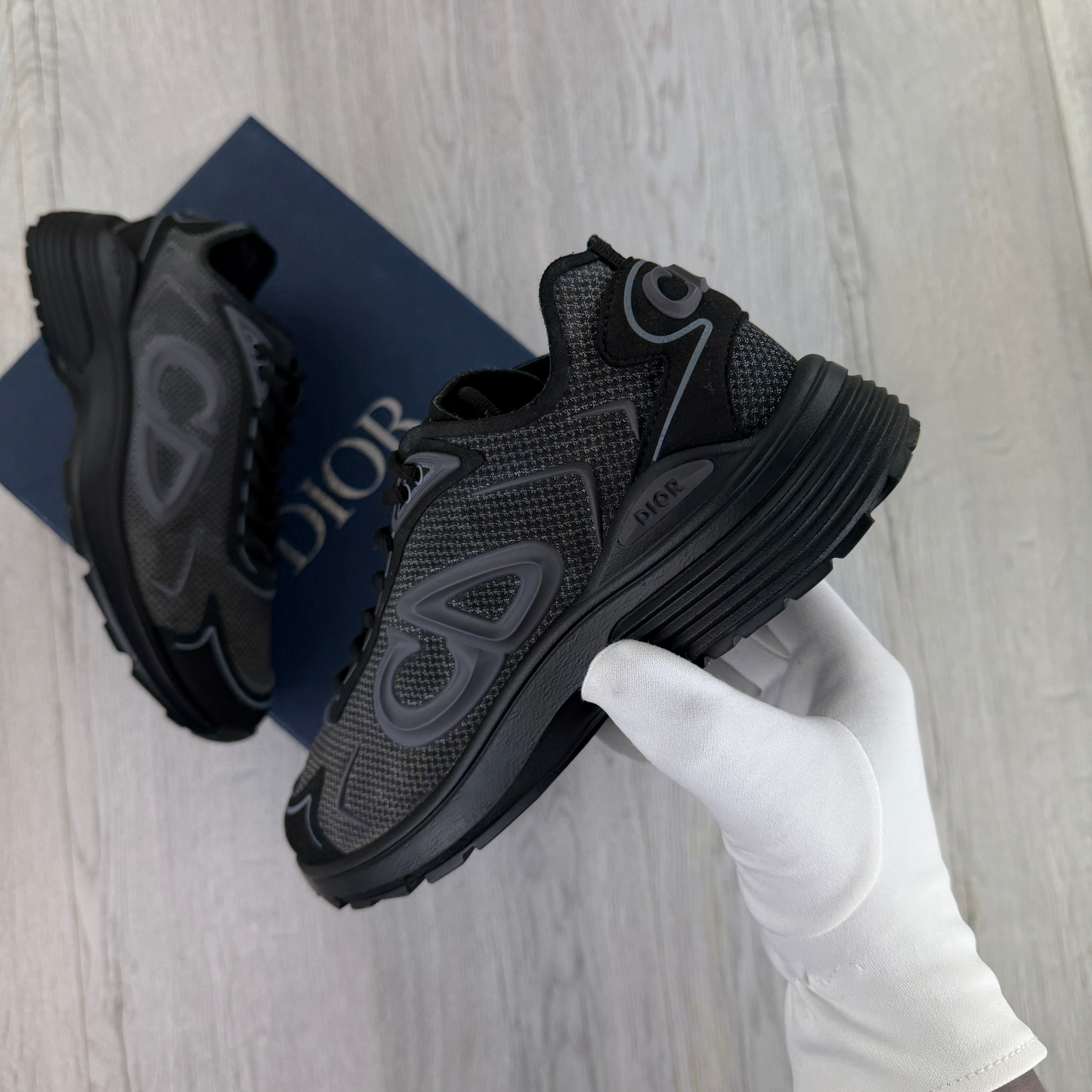 Dior B30 Countdown Tech Black Trainers - 42 (Fit Uk 8)