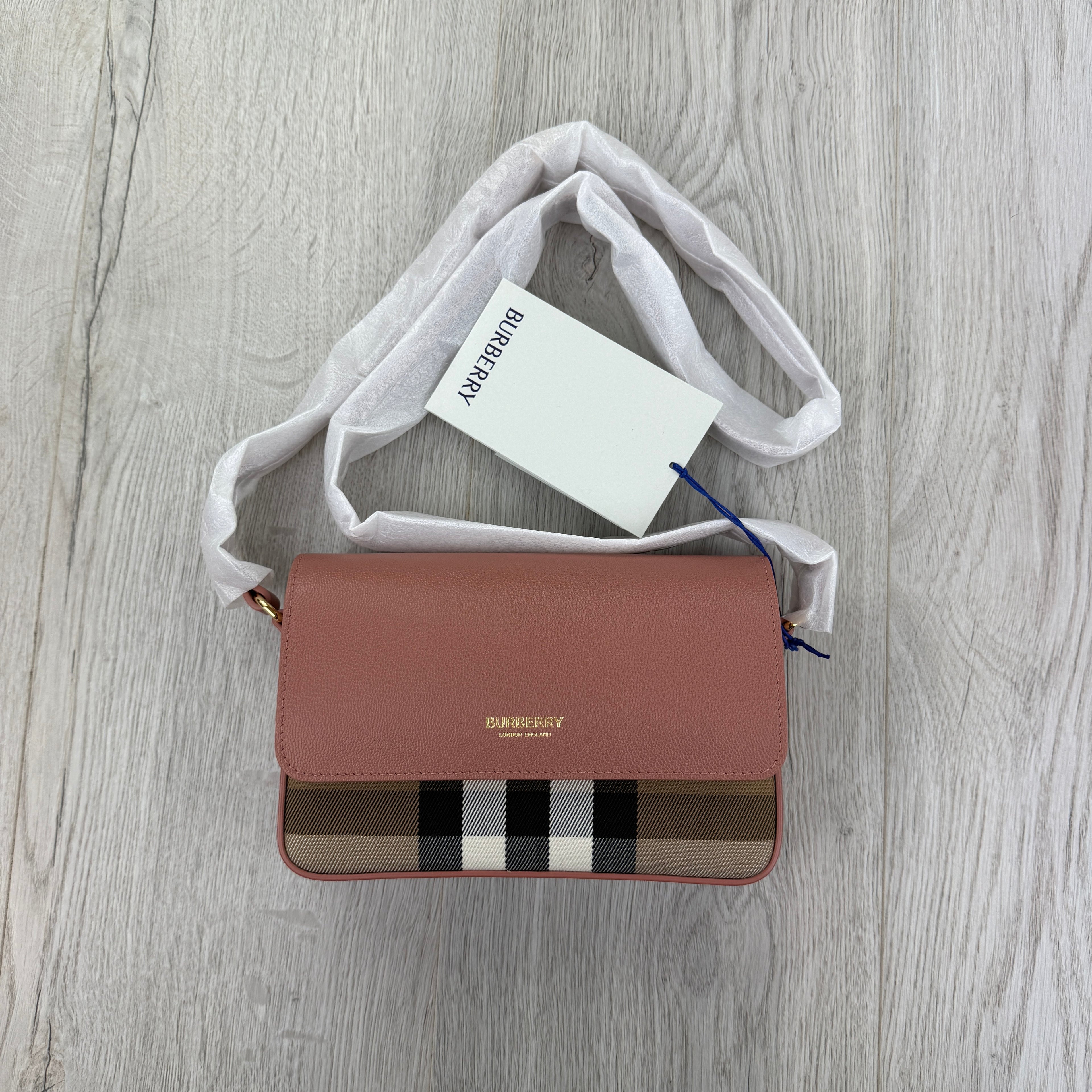 Burberry Women’s 'New Hampshire' Leather Shoulder Bag Dark Rosewood Pink