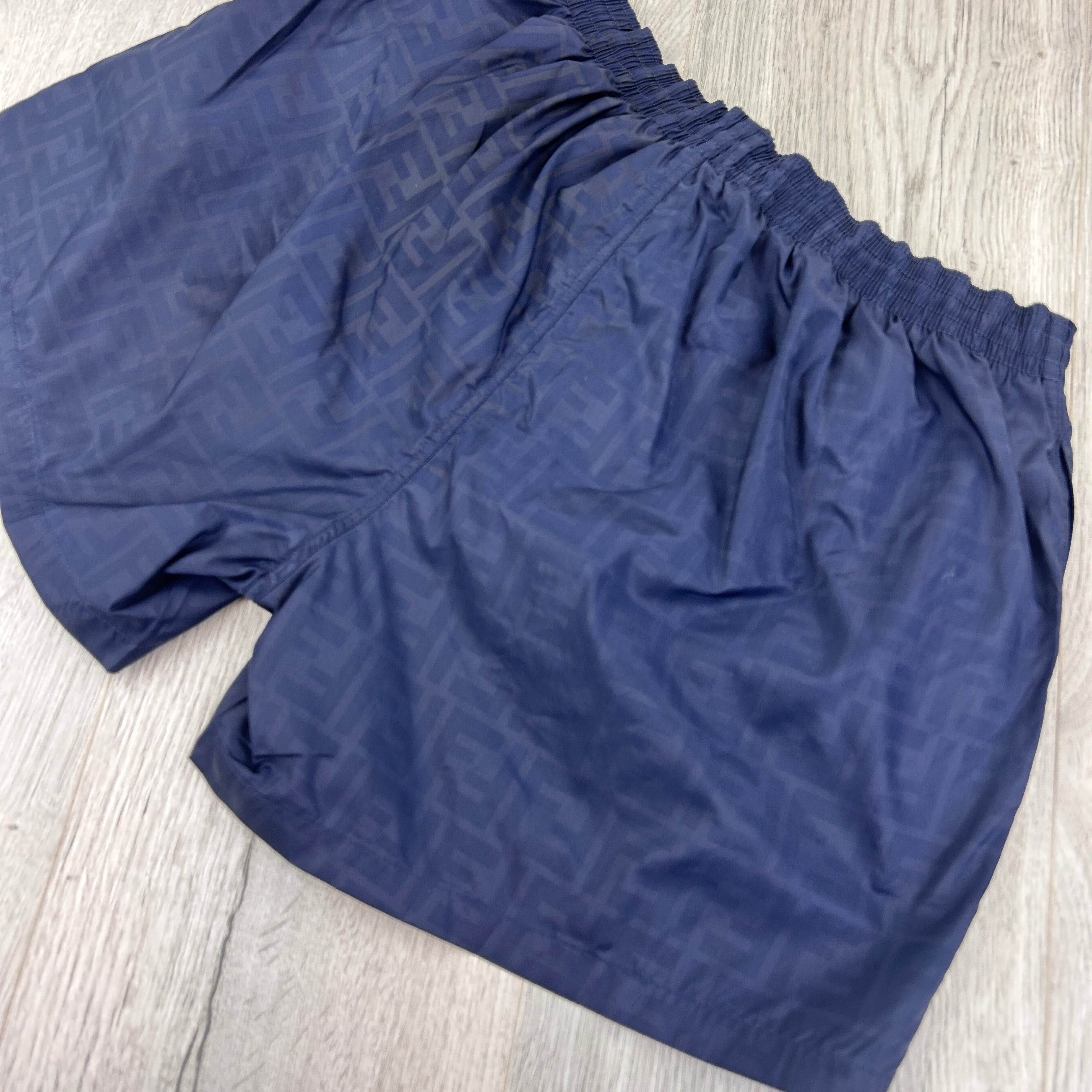 Fendi Men’s Navy Water Reactive Swim Shorts