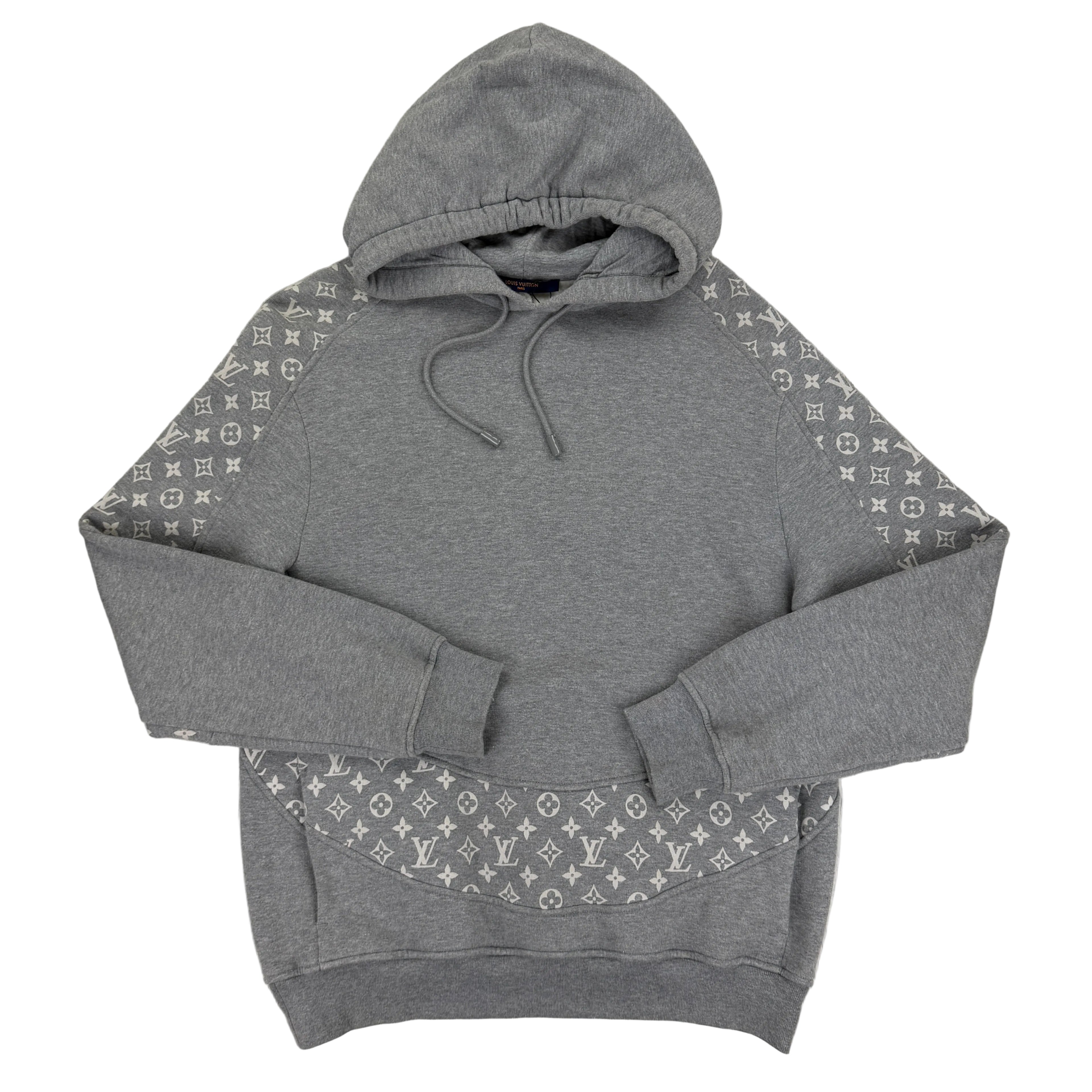 Louis Vuitton Men’s LV Monogram Circle Cut Grey Hoodie - Small