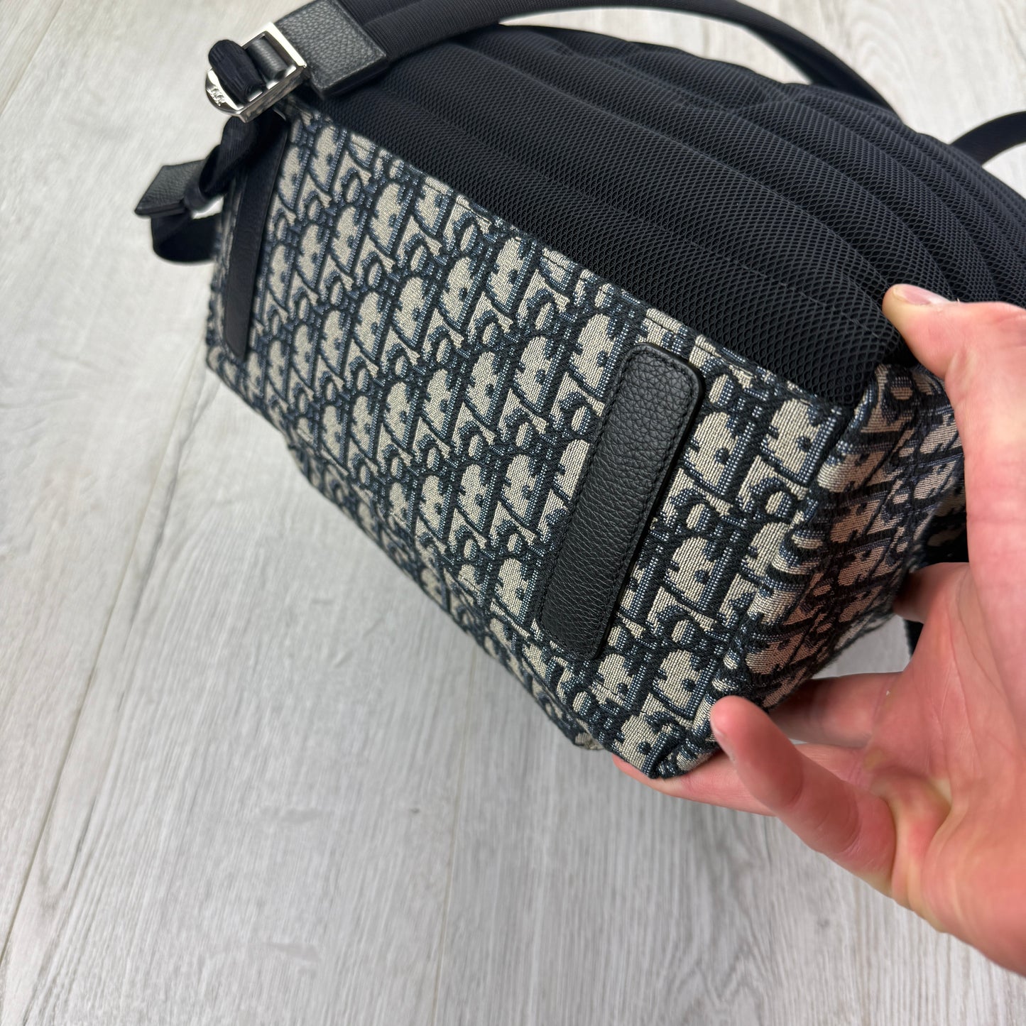 Christian Dior Beige and Black Oblique Jacquard Men’s Back-pack