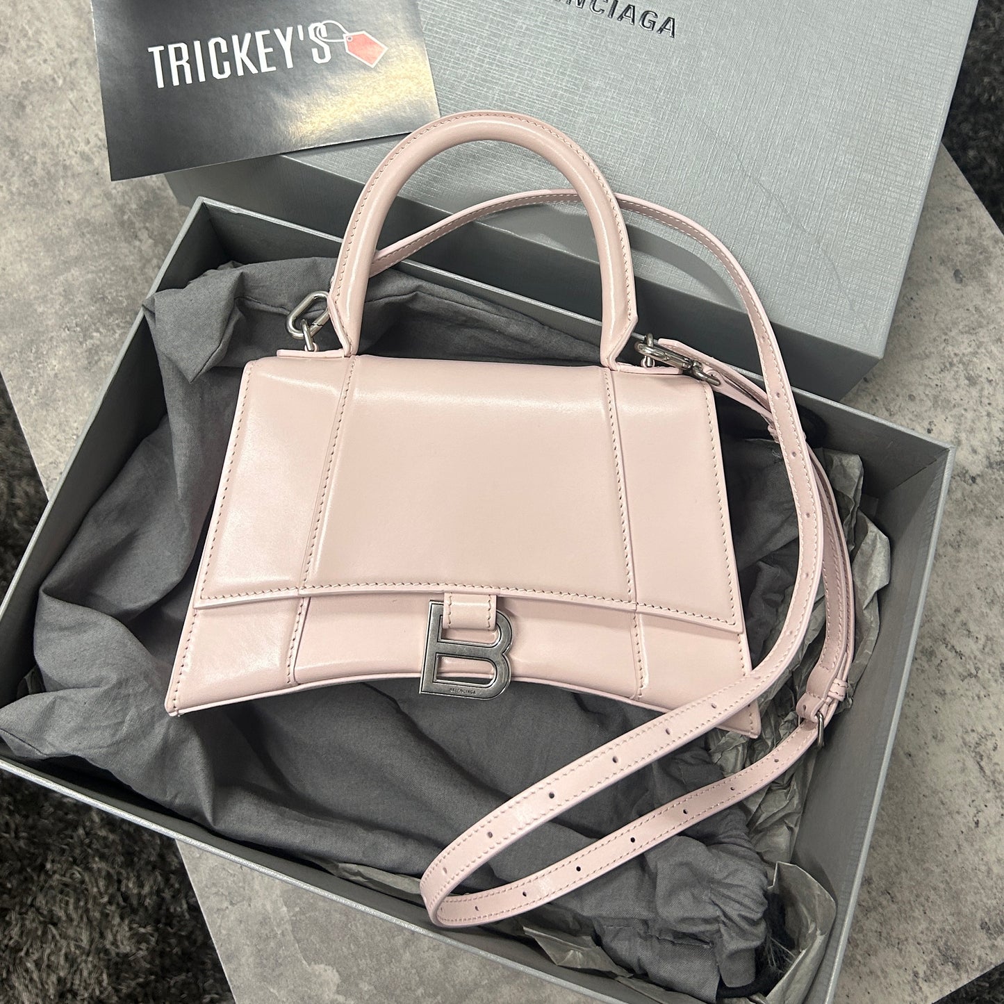 Balenciaga Women’s Pink Small Hourglass Handbag