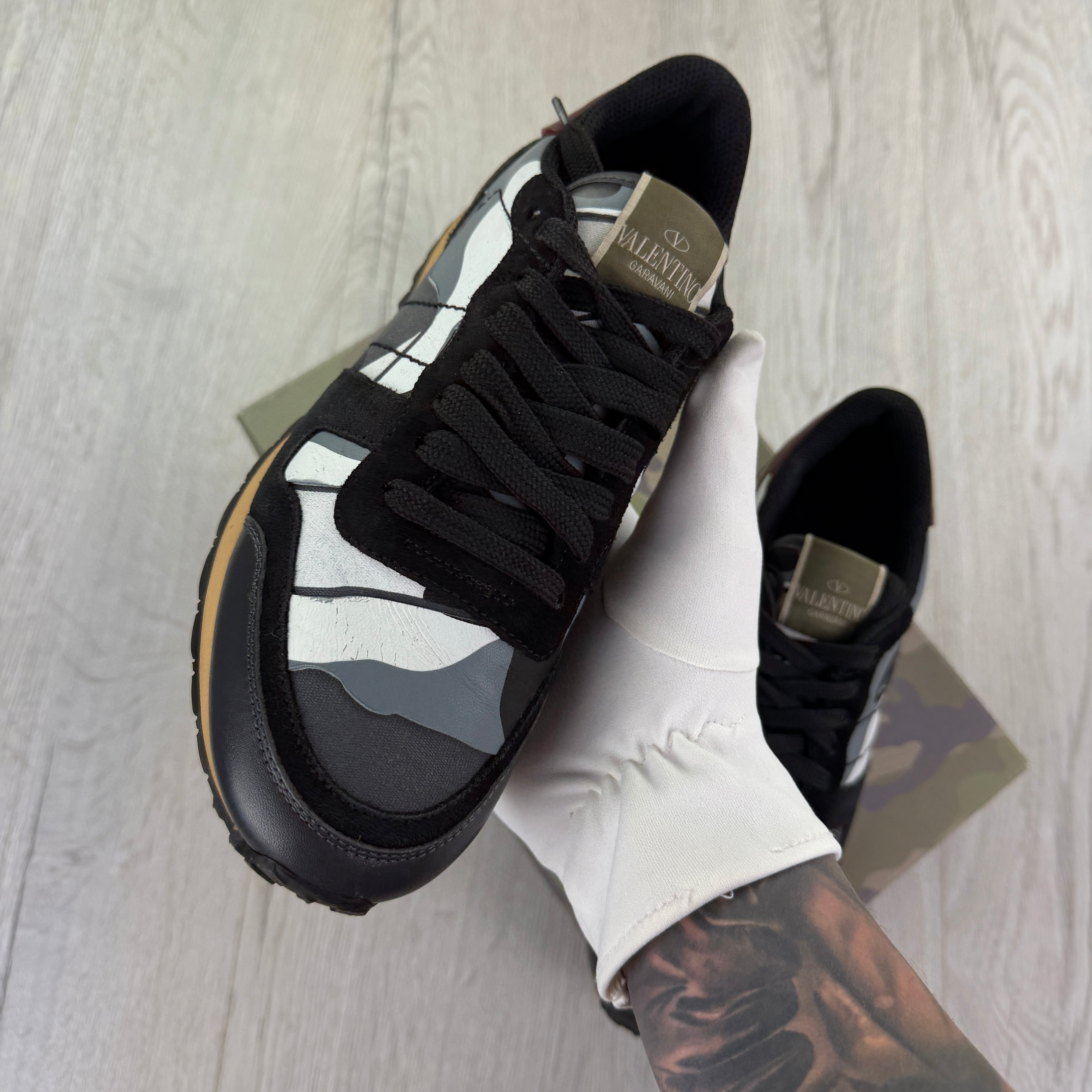 Valentino Men’s Camo Rockrunner Trainers - Uk 6.5