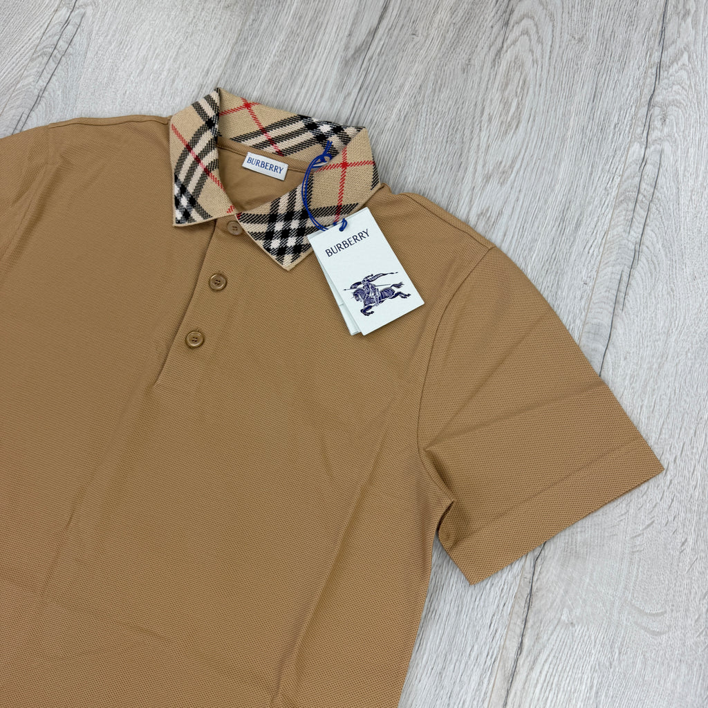 Burberry Men’s Beige Cody Check Polo Shirt