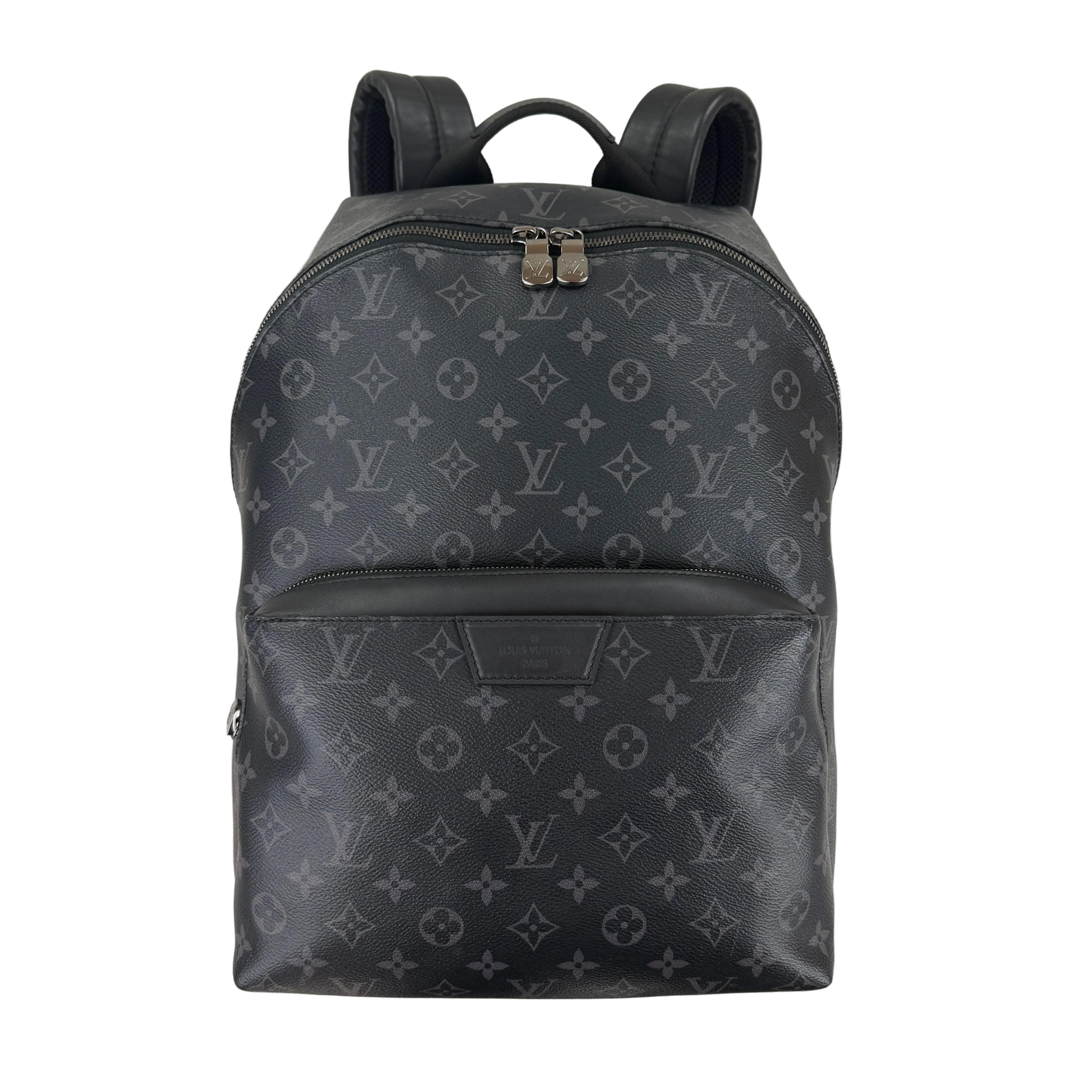 louis vuitton black grey backpack mens Louis Vuitton Men's Black Monogram Discovery Backpack – Trickey.store