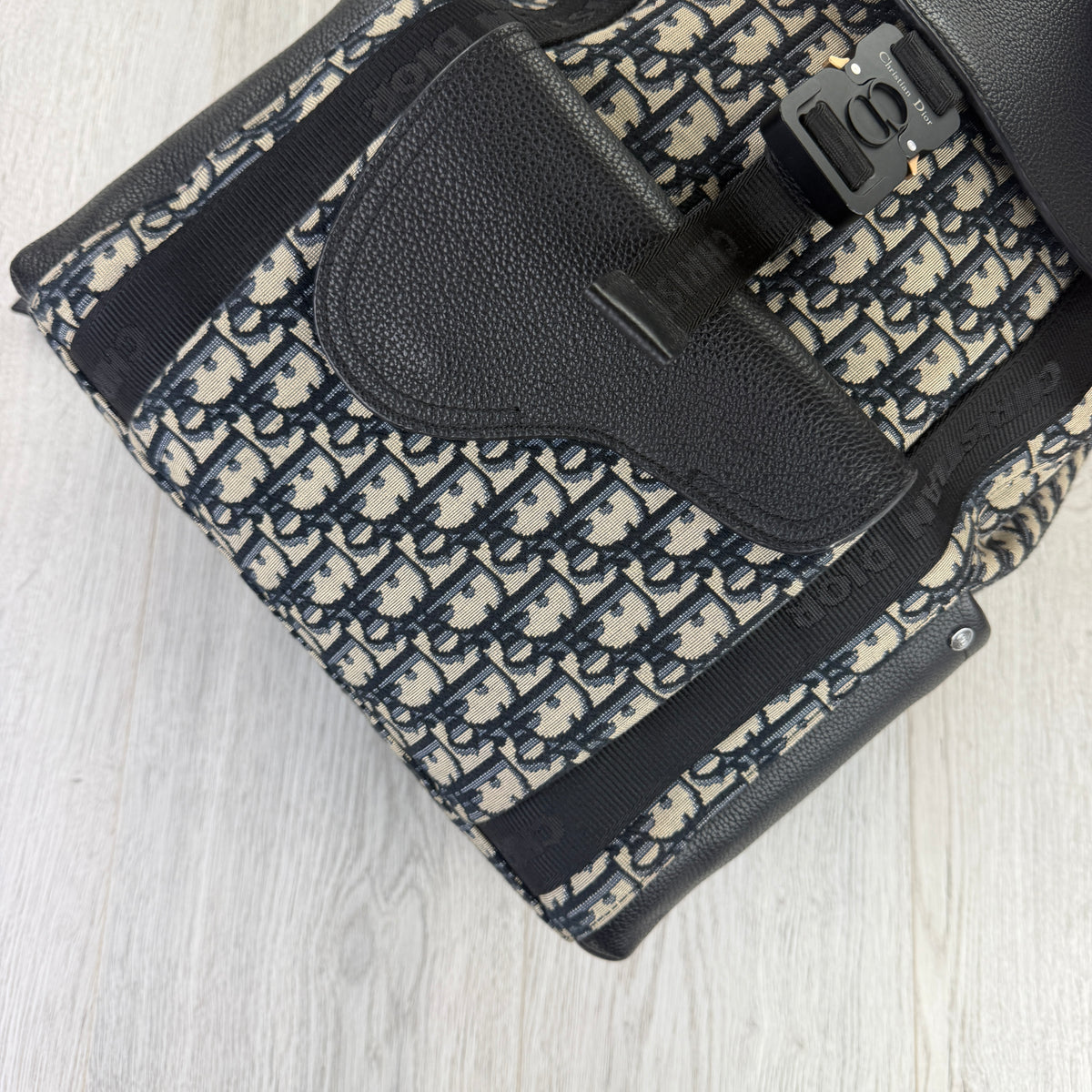 Dior Men’s Oblique Jacquard Saddle Backpack With Flap