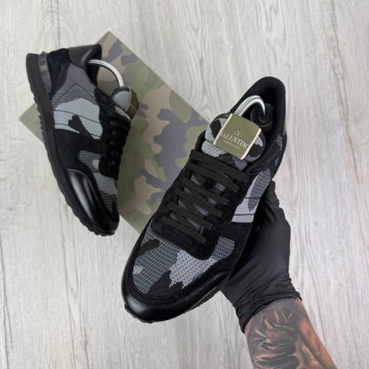 Valentino Men’s Black Camo Mesh Rockrunner