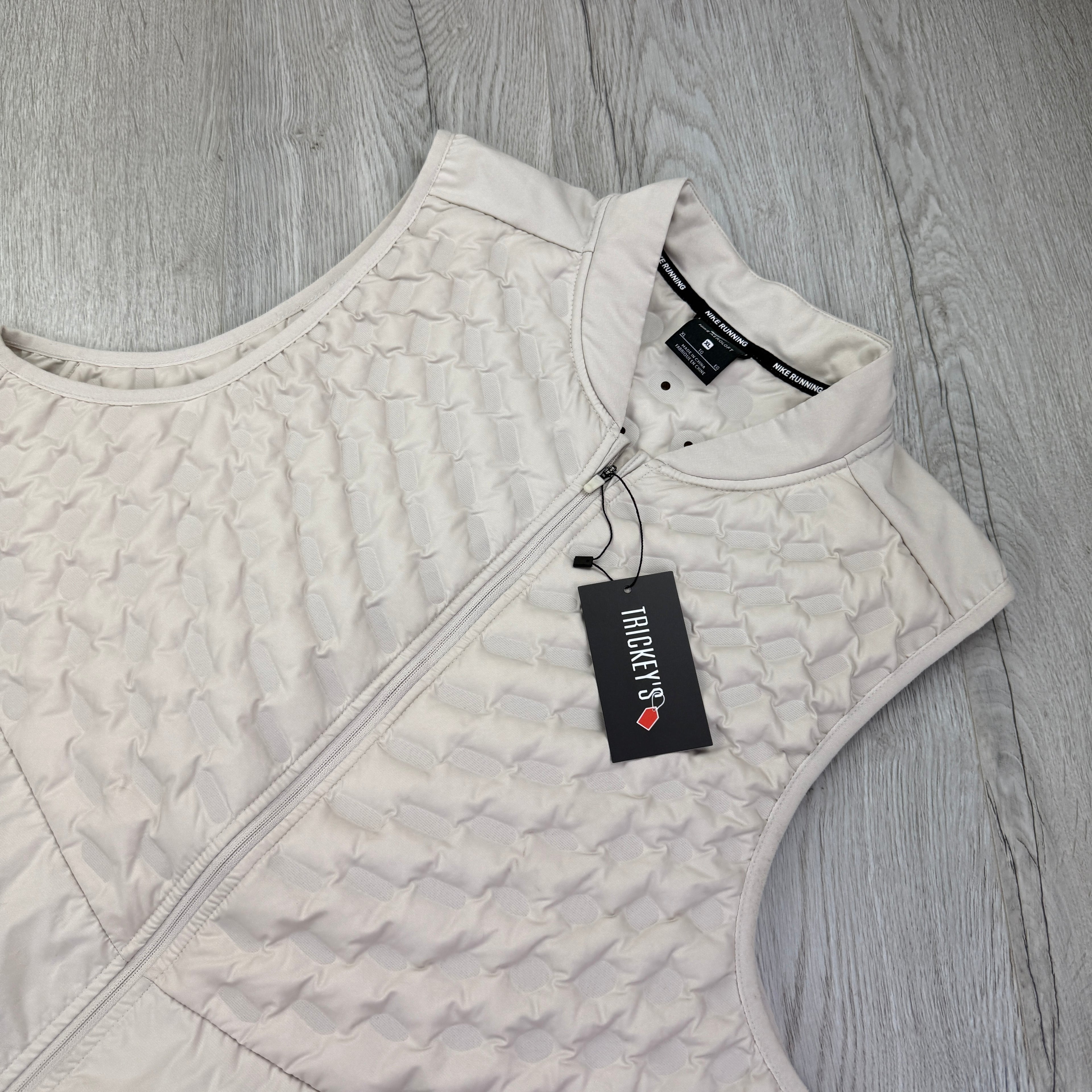 Nike Men’s Beige Zip-up Beige Vest Gilet - XL