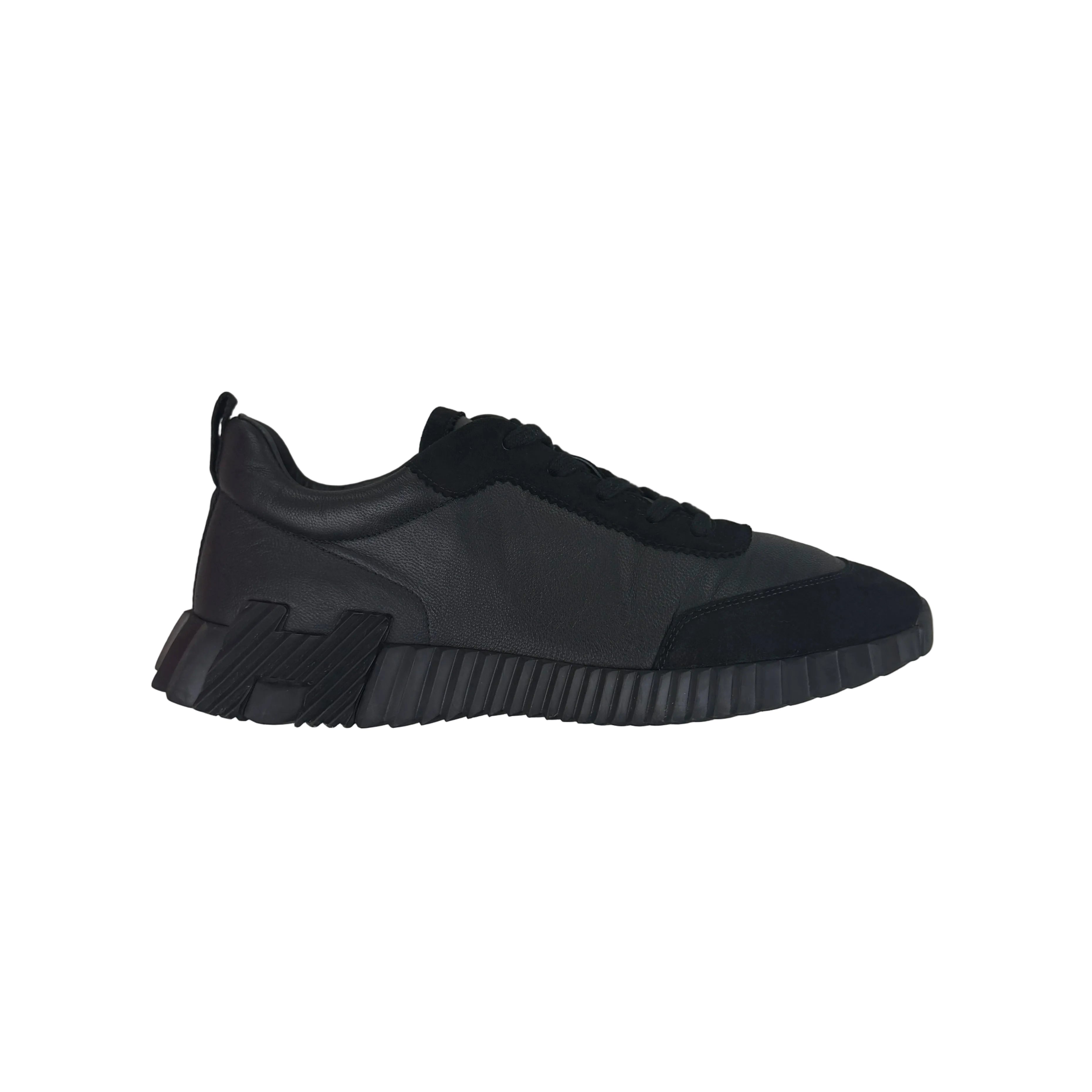Hermes Men’s All Black Suede Bouncing Sneakers - 42.5 Fit (Uk 8.5)