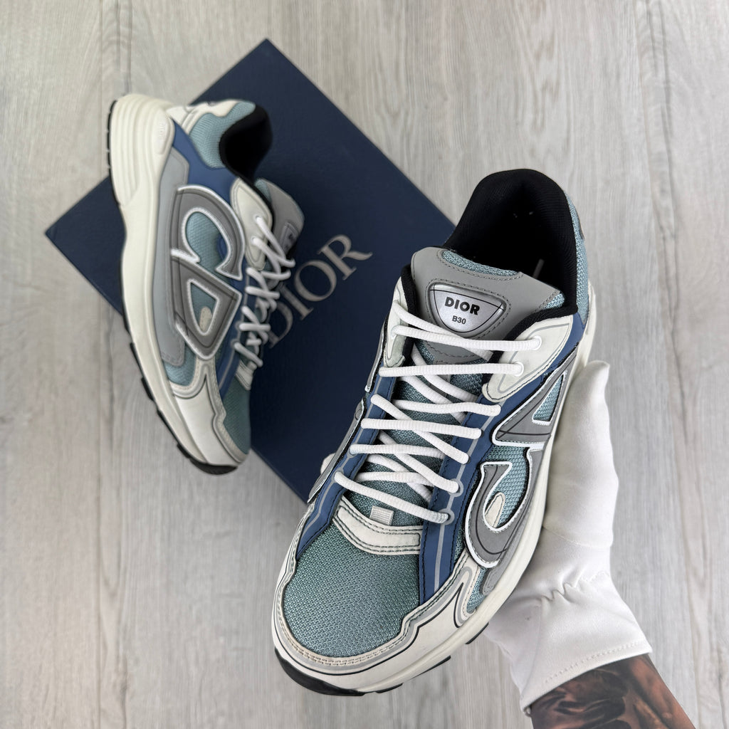 Dior B30 Men’s Baby Blue & White Trainers - 43 (Fit Uk 9)