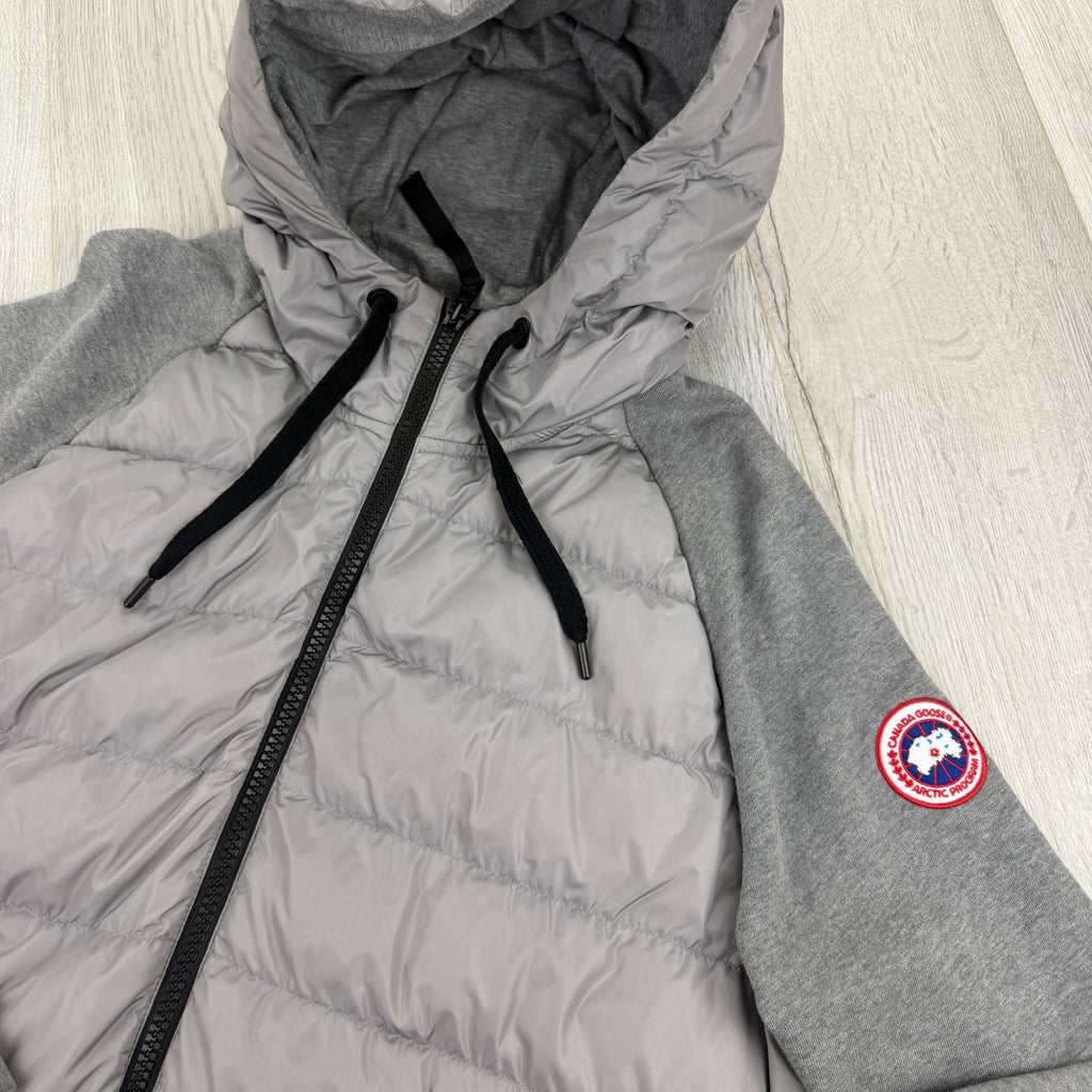 Canada Goose Men’s Grey Zip-up Padded Hoodie - Large