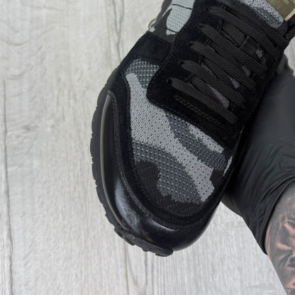 Valentino Men’s Black Camo Mesh Rockrunner