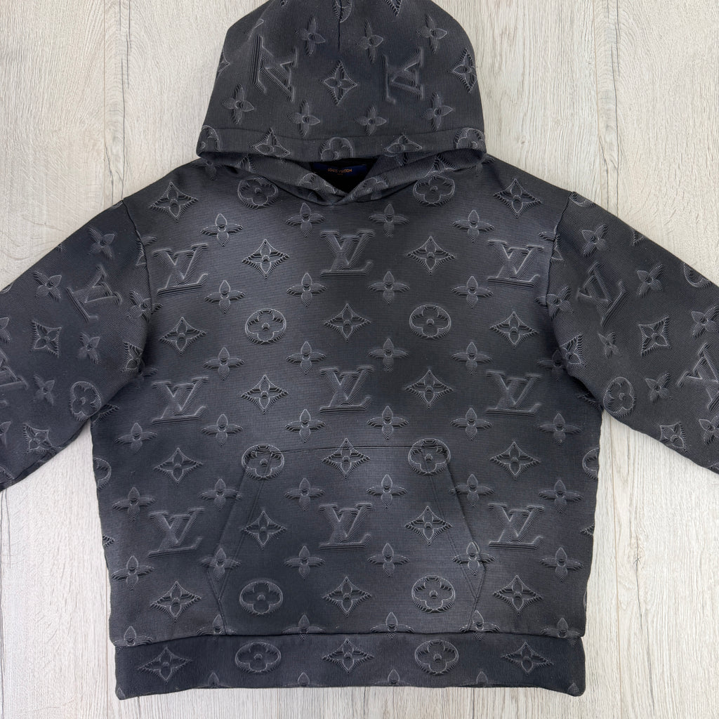 Louis Vuitton Men’s Black 3D Illusion 2054 Pullover Hoodie - Medium Slim (Fit XS/S)