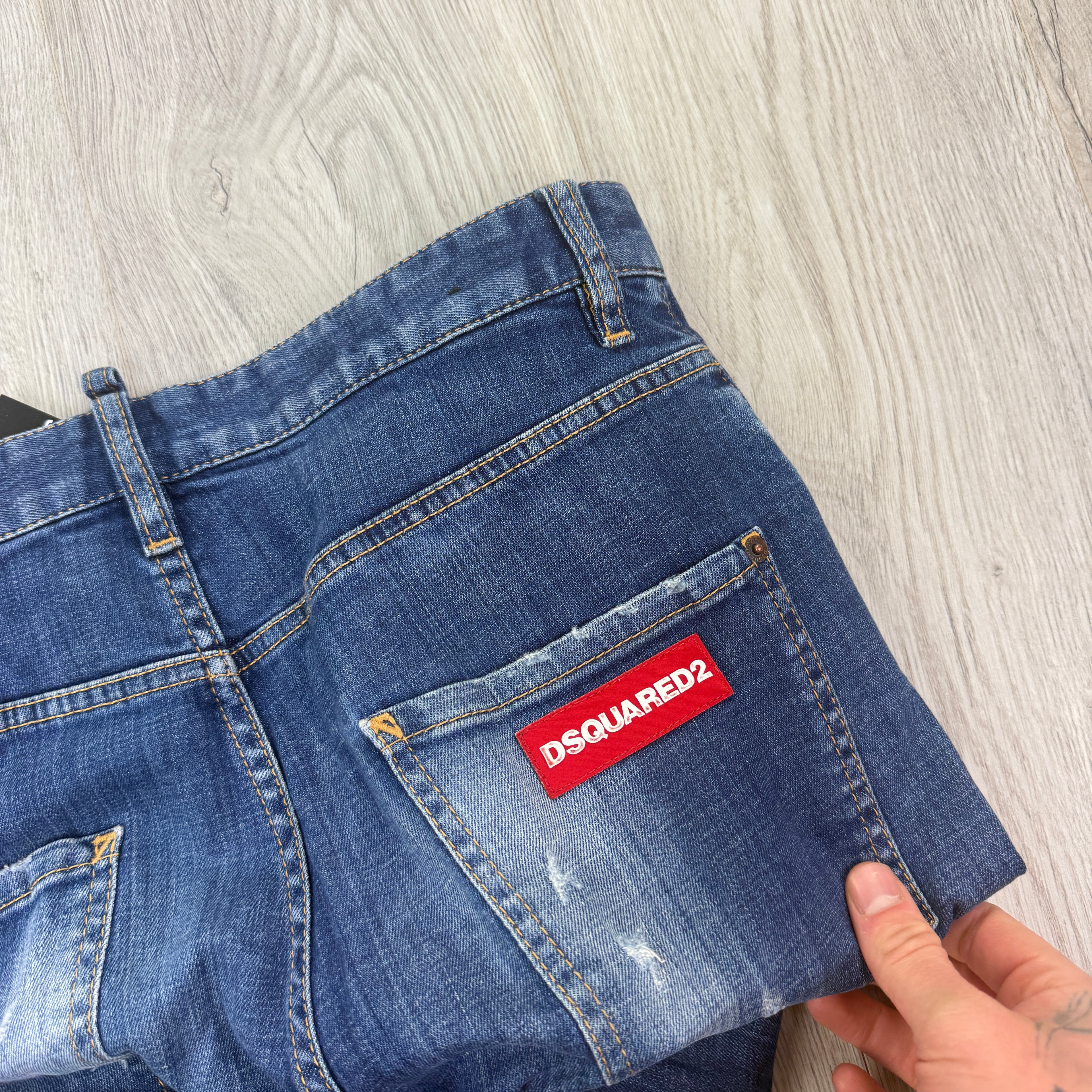 Dsquared2 Men’s Denim Distressed Classic Kenny Style Jeans - 48 (Uk 32)