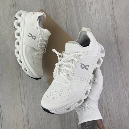 On Running Cloudswift 4 All White Trainers