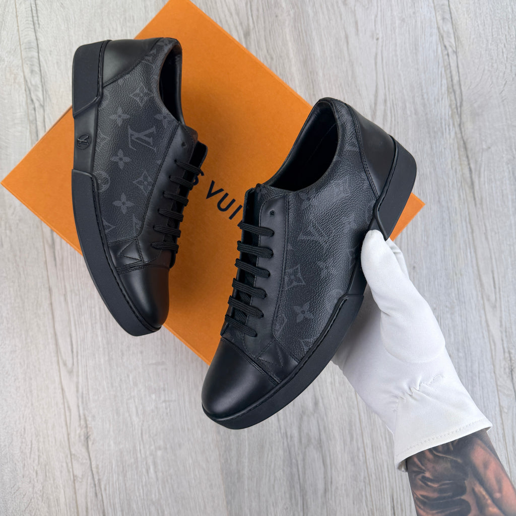 Louis Vuitton Men’s Black Damier Low Trainers - Uk 8 (Fit 8.5)