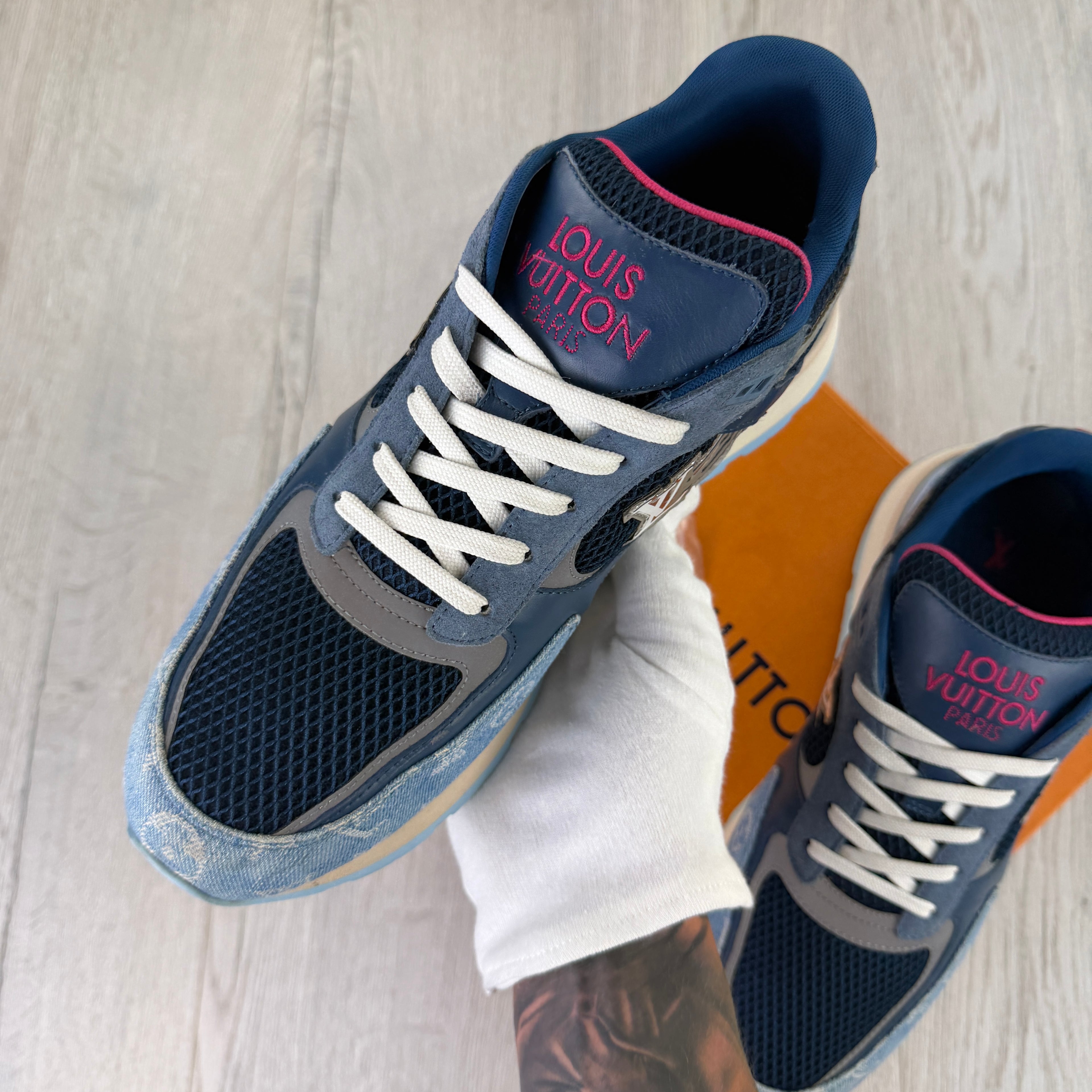 Louis Vuitton Men’s Blue Run Away Trainers - Uk 10 (Fit Uk 10.5)