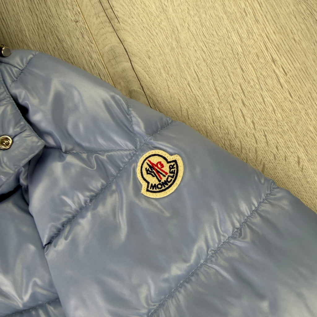 Moncler Men’s Cuvellier Baby Blue Zip-up Down Jacket - Size 4