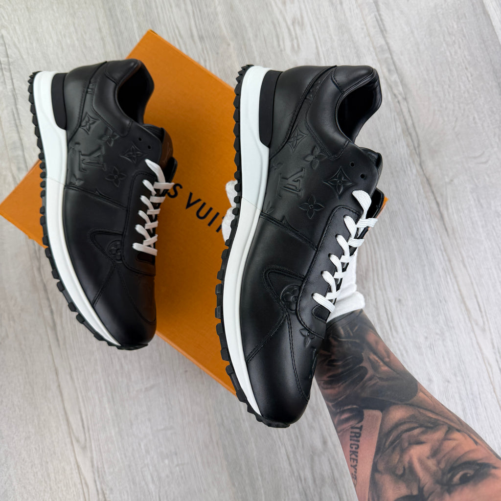 Louis Vuitton Men’s Black Leather Run Away Trainers - Uk 10