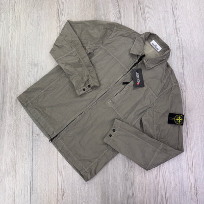 Stone Island Men’s Metal Nylon Zip-up Overshirt - Small
