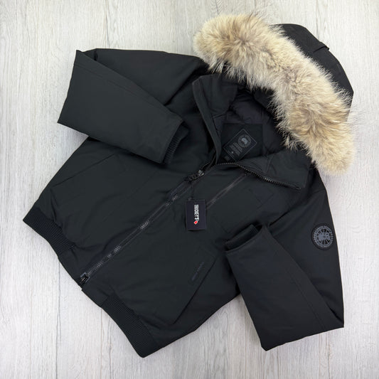 Canada Goose Men’s Black Borden Bomber Jacket Black Badge - Medium