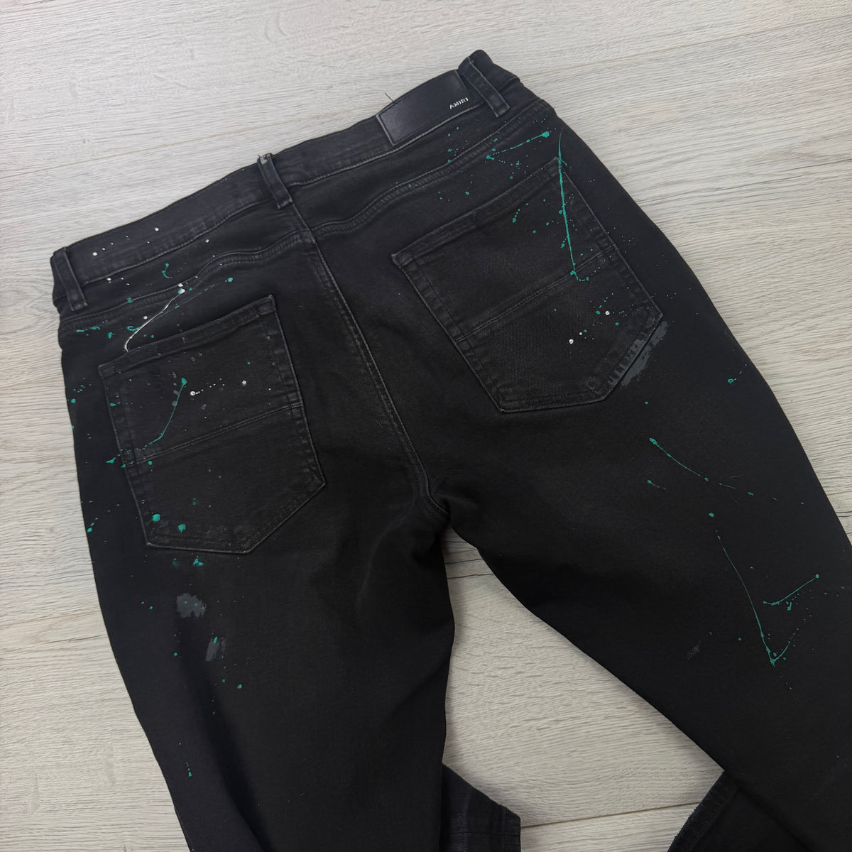 Amiri Men’s Black Ripped Distressed Jeans - Uk 34