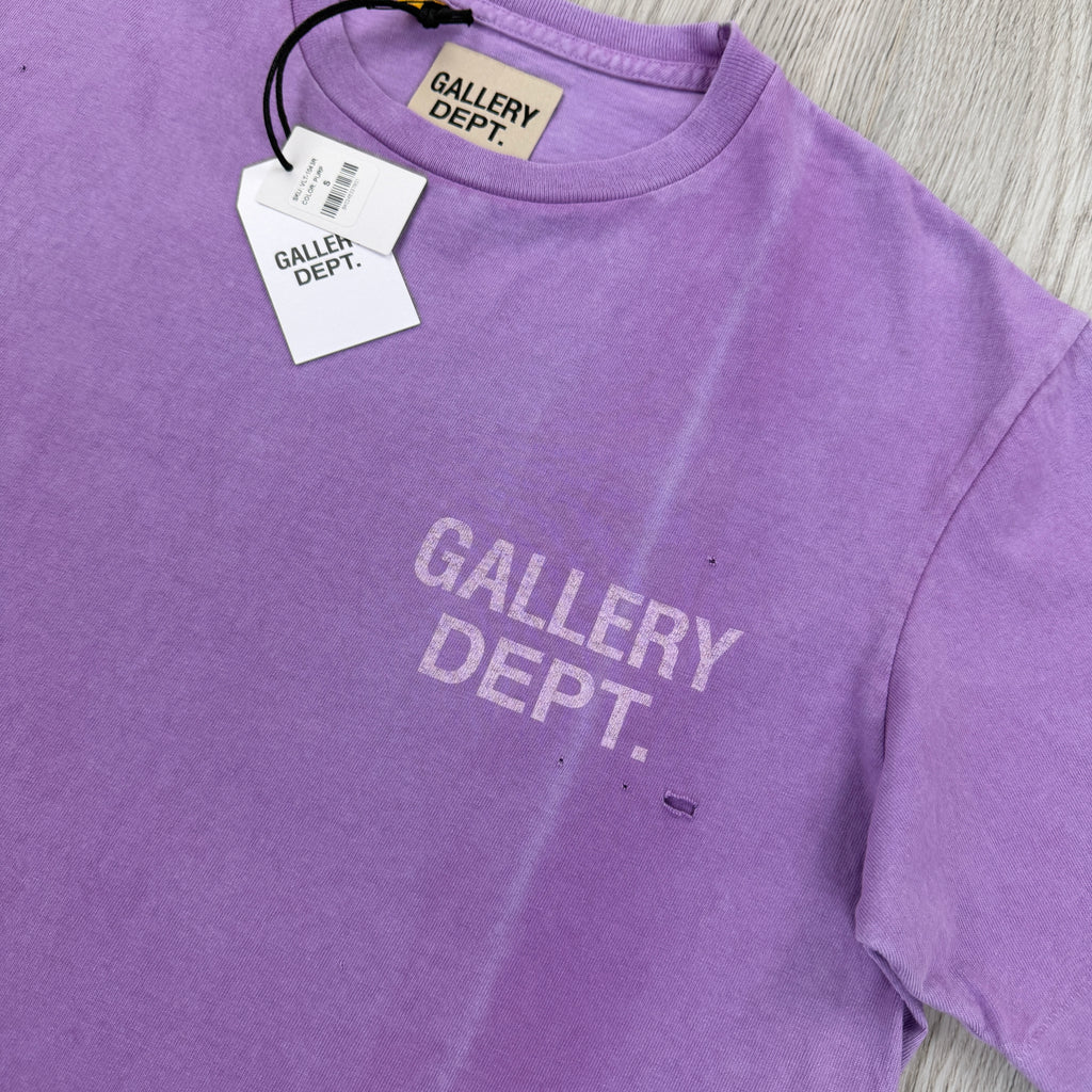 Gallery Dept Men’s Purple Distressed T-shirt