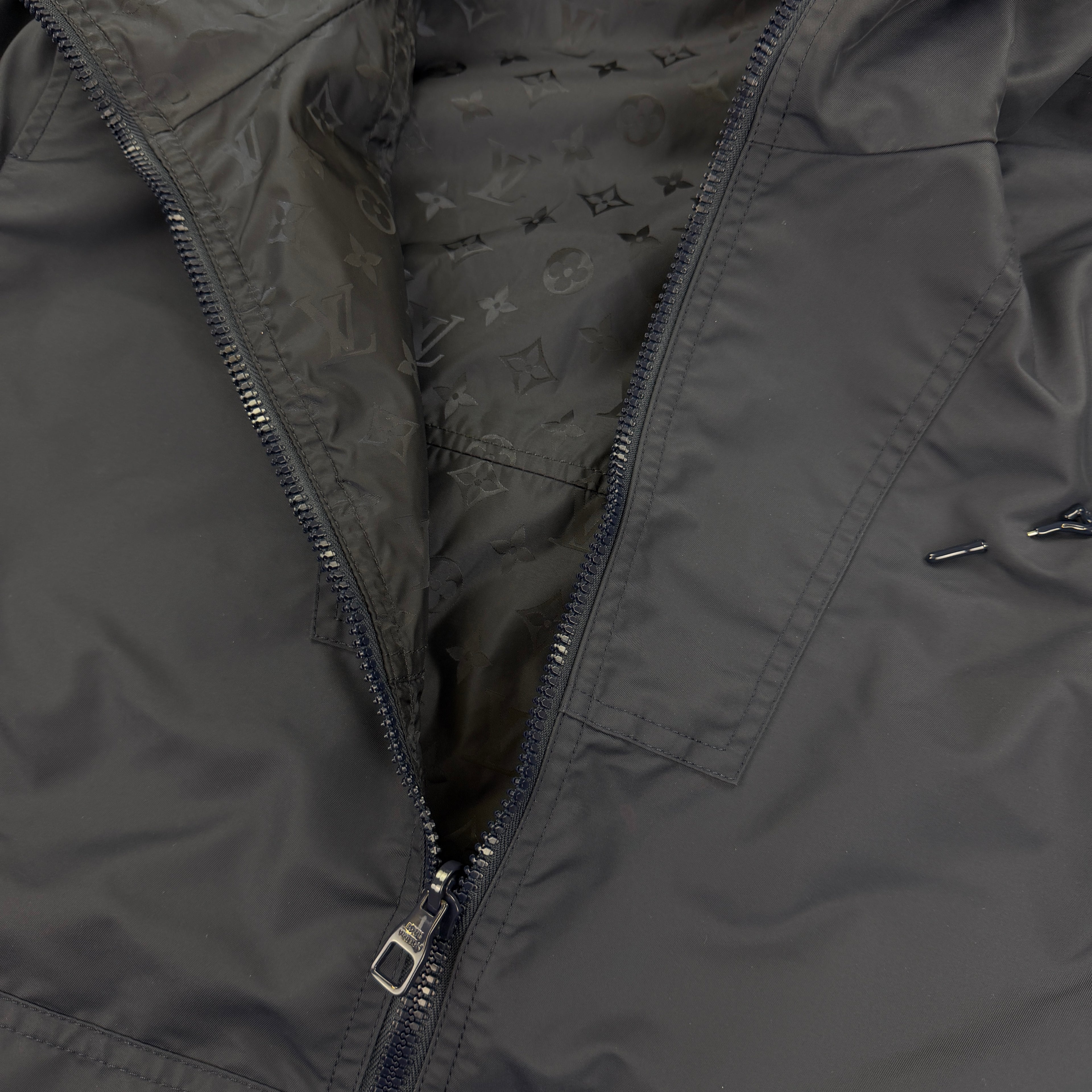 Louis Vuitton Men’s Monogram Reversible Navy Windbreaker Jacket - Size 48