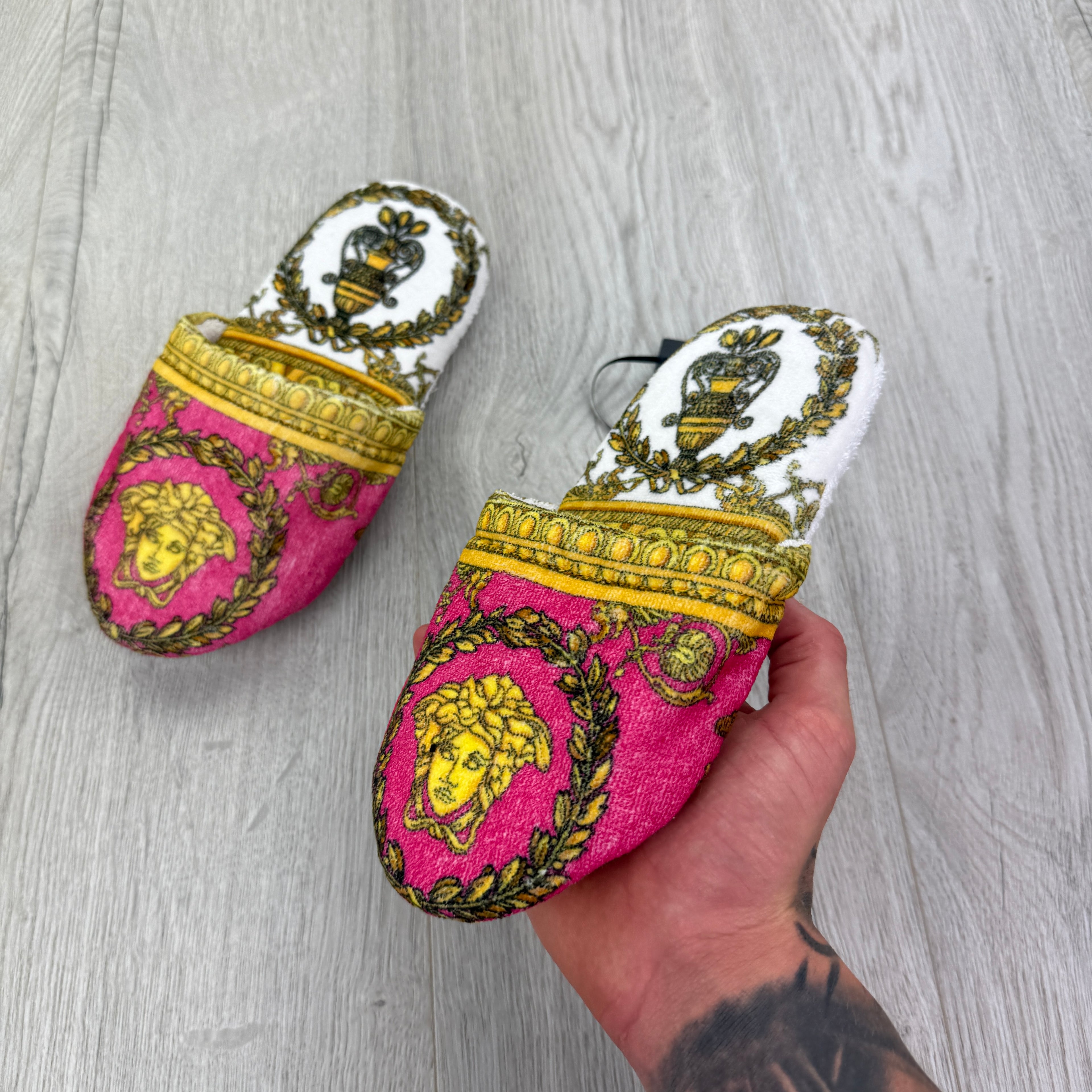 Versace Pink Gold Home Slippers