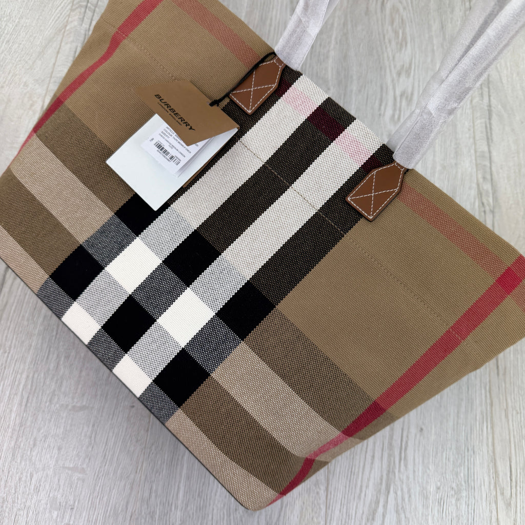 Burberry Women’s Check Pattern Tote Bag
