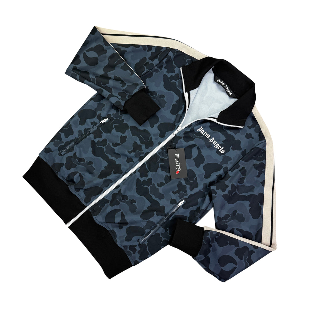 Palm Angels Men’s Camo Zip-up Track Jacket - Medium