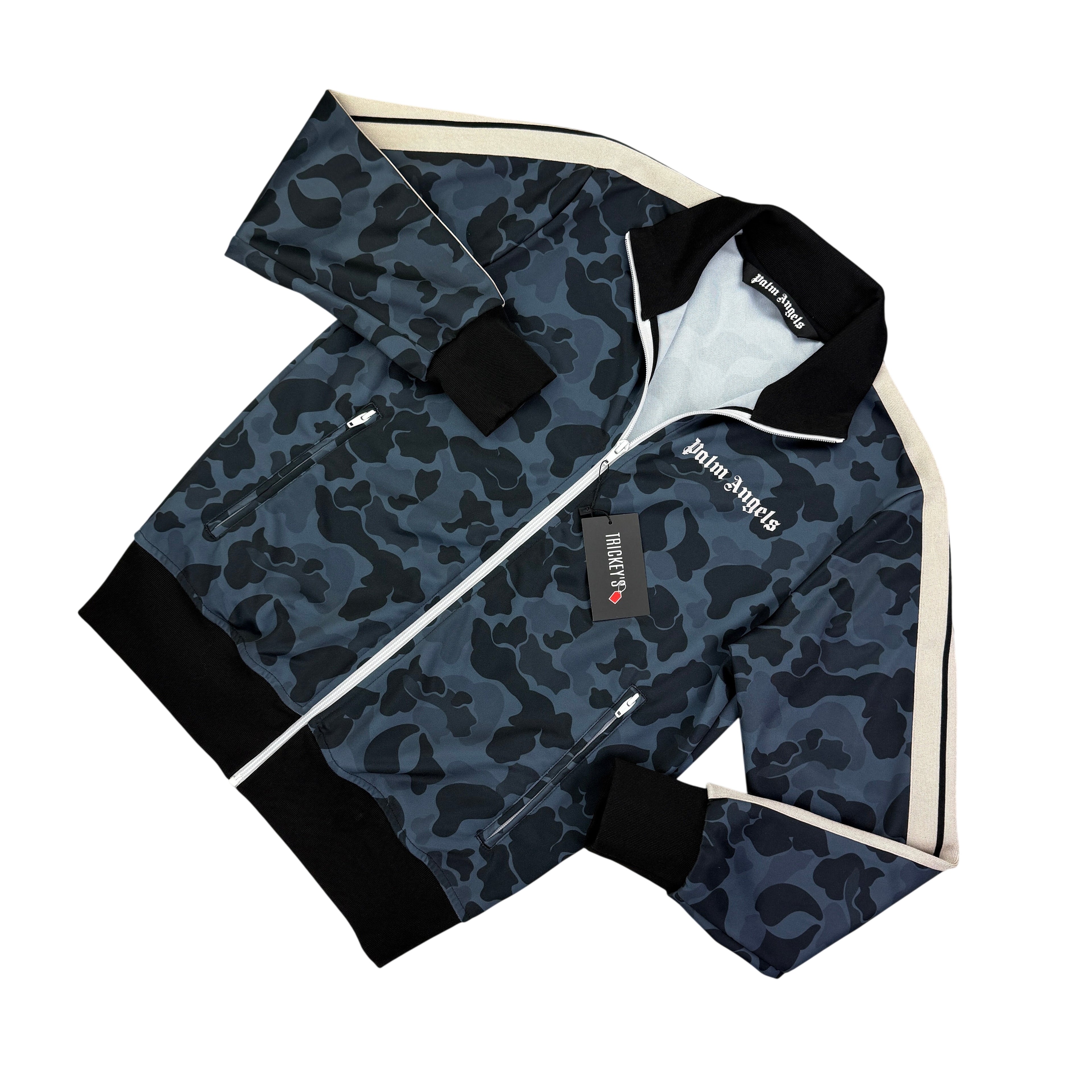 Palm Angels Men’s Camo Zip-up Track Jacket - Medium