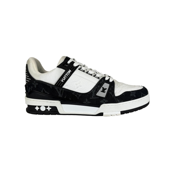 Louis Vuitton Men’s Black & White Low Trainers - Uk 6.5