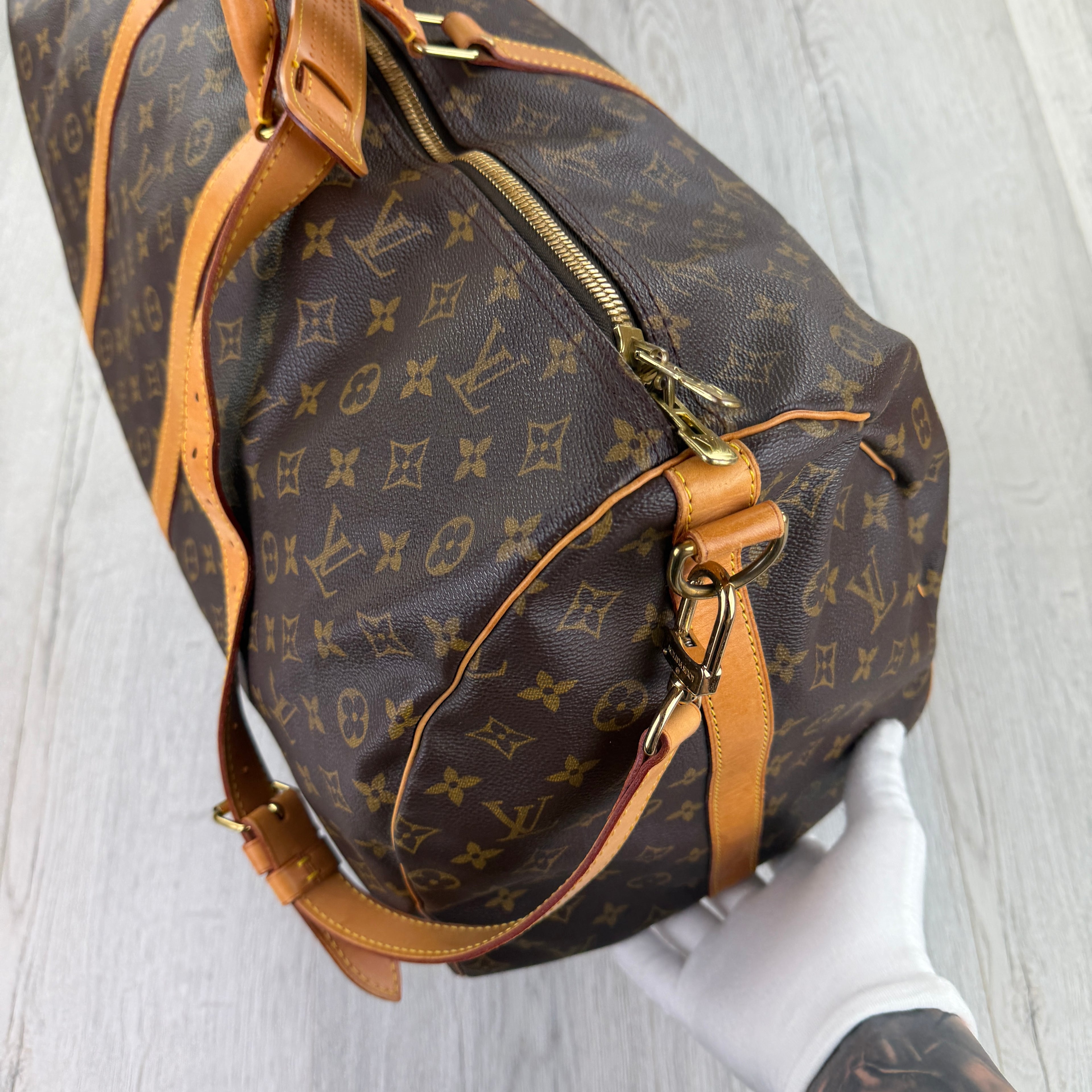 Louis Vuitton Men’s Brown Monogram Keepal Bag - 60