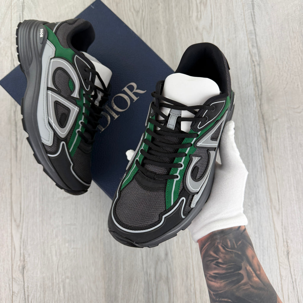 Dior B30 Men’s Black Deep Grey Green Trainers - 42 (Uk 8)