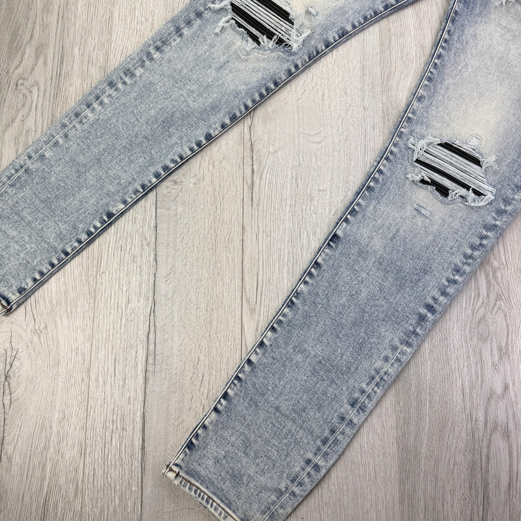 Amiri MX1 Men’s Blue Distressed Jeans