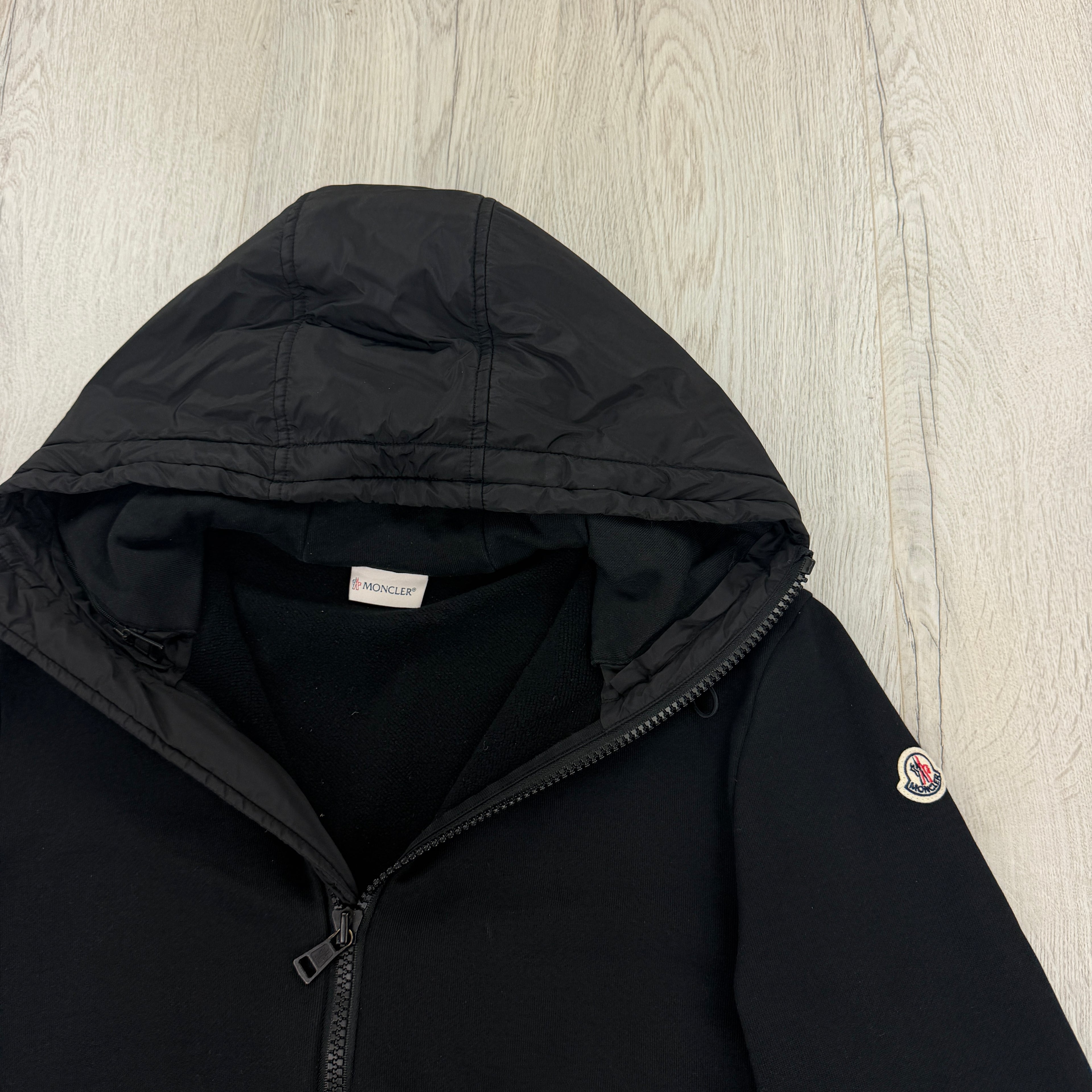 Moncler Men’s Black Hoodie / Maglia Cardigan - Small