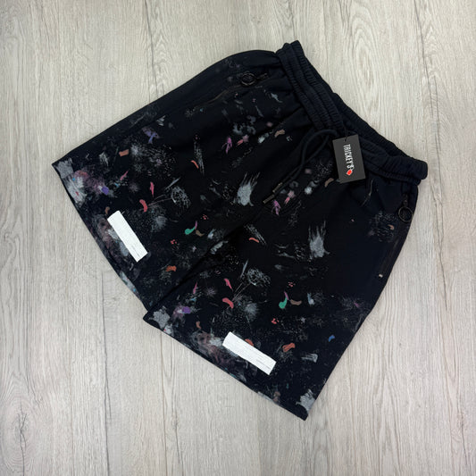 Off White Men’s Distressed ‘Seeing Things’ Jersey Shorts - Medium