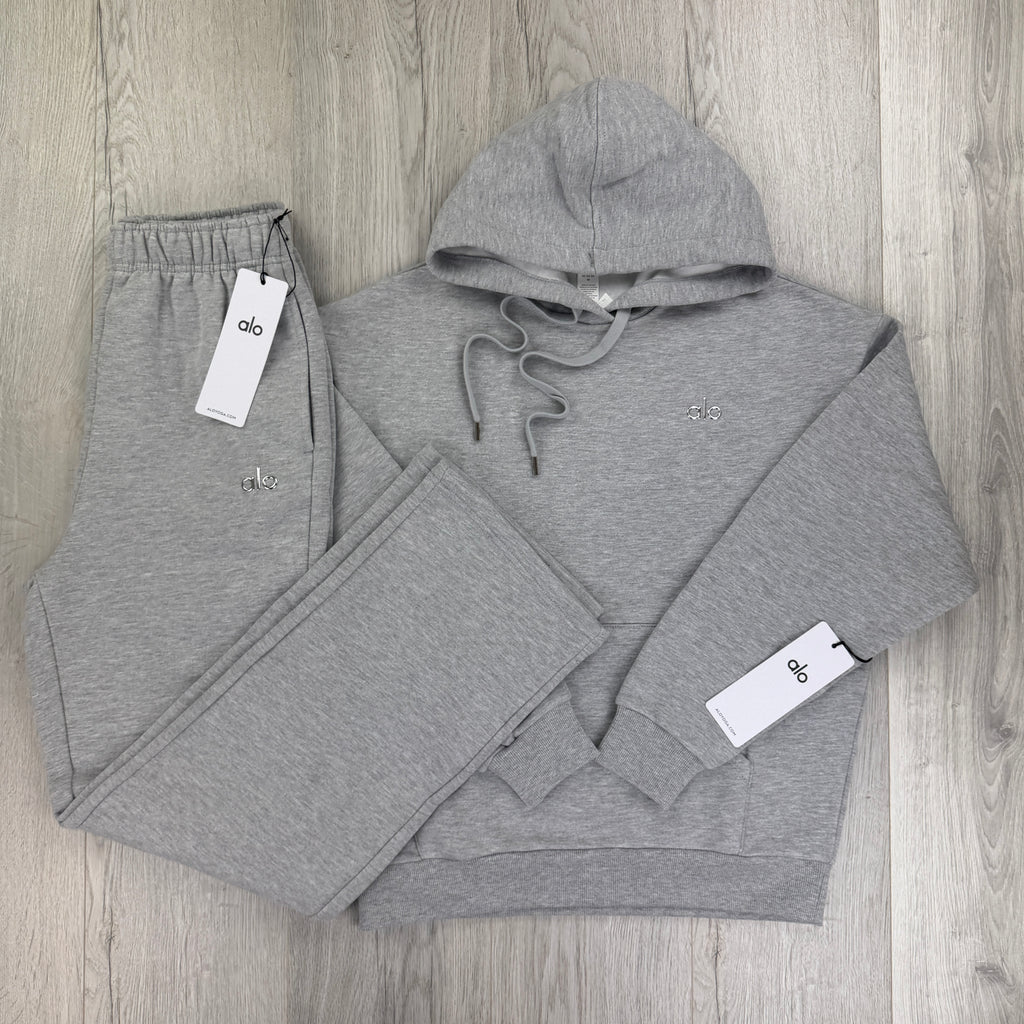 Alo Men’s Grey Full Tracksuit Relaxed Fit