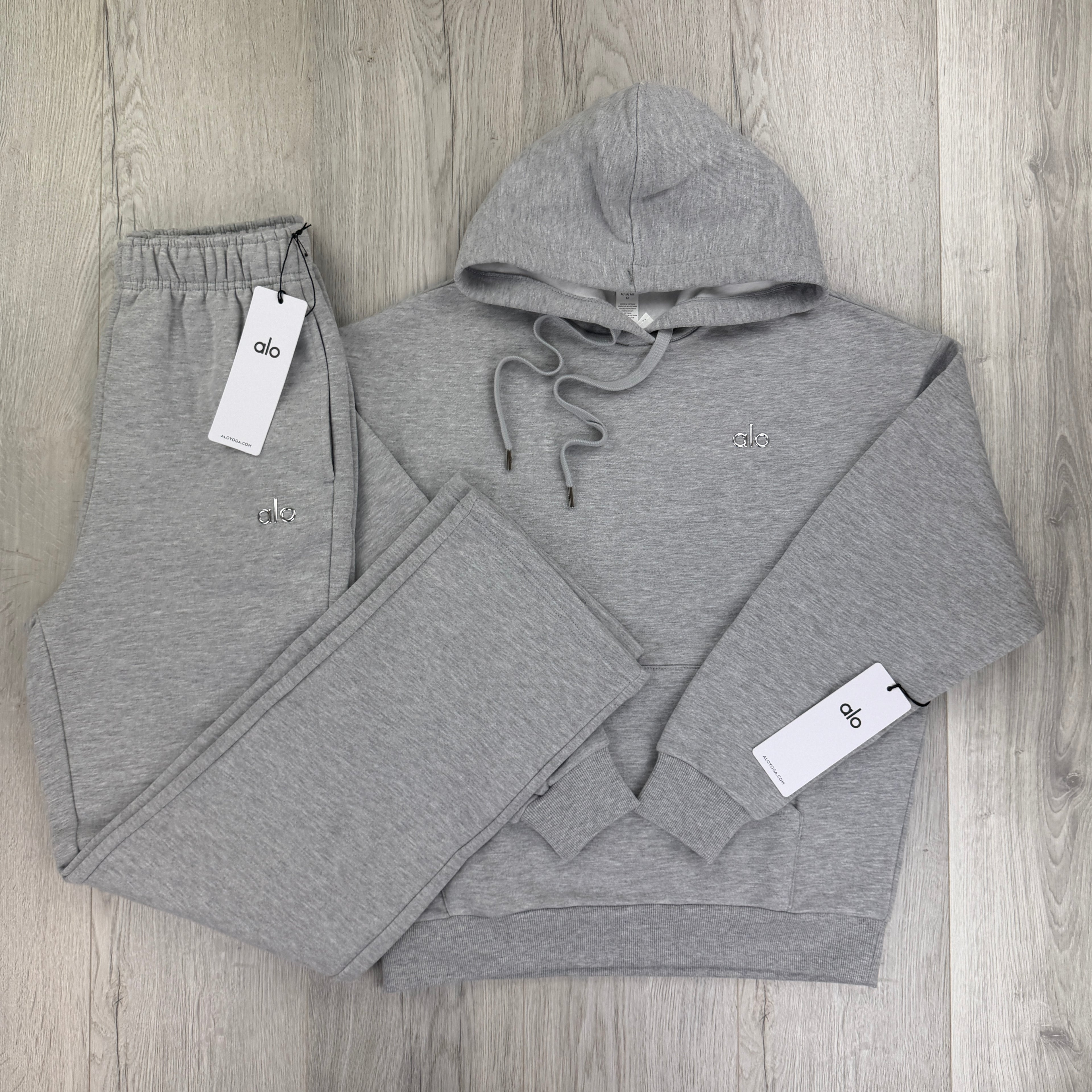 Alo Men’s Grey Full Tracksuit Relaxed Fit