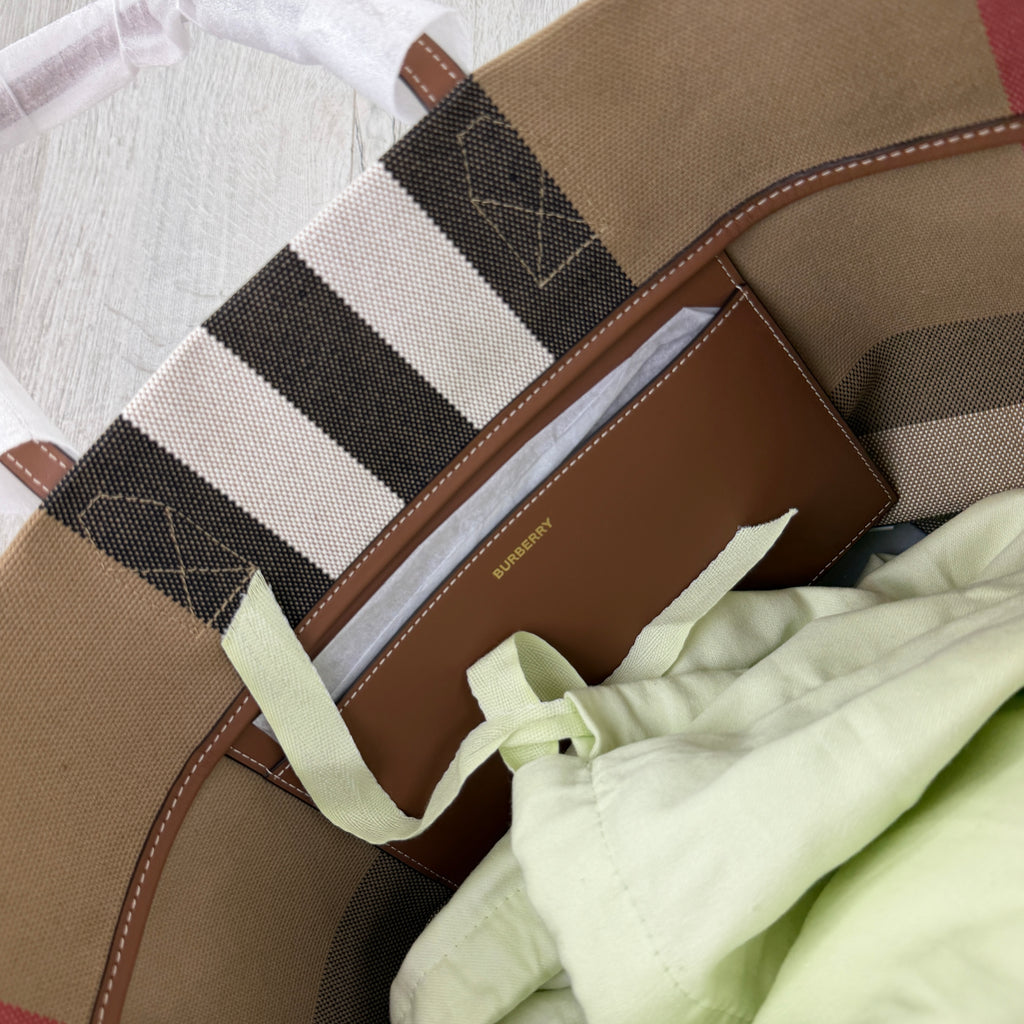 Burberry Women’s Check Pattern Tote Bag
