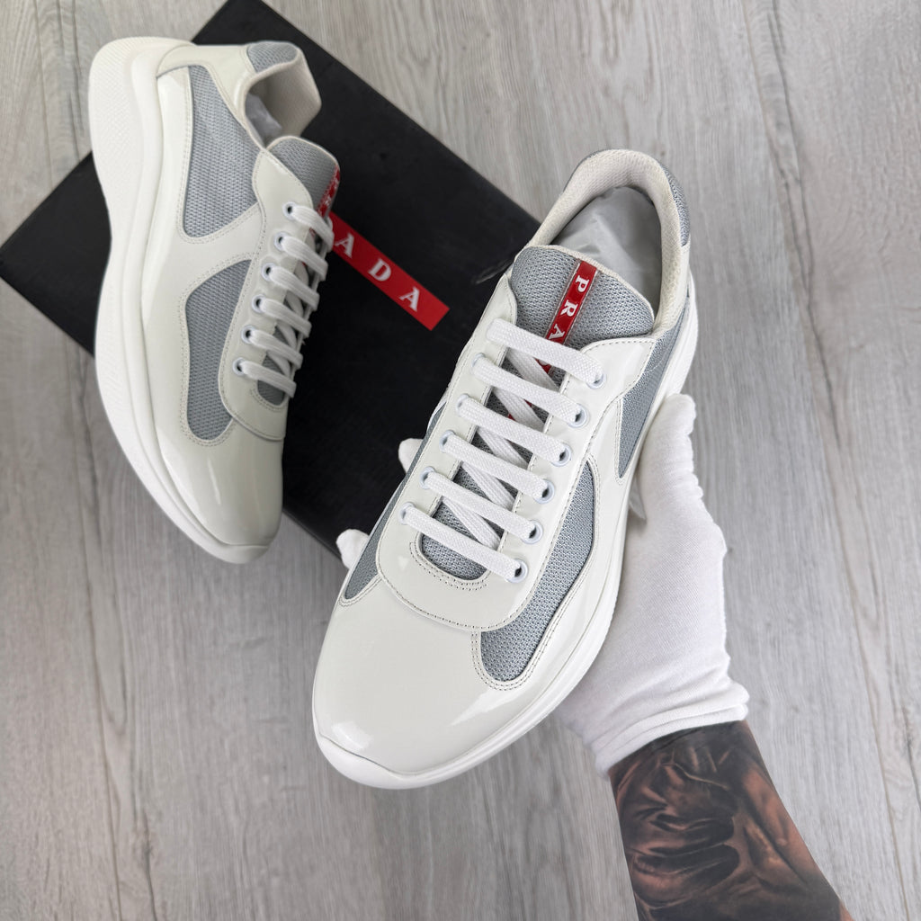 Prada Cups Men’s White Trainers - Uk 11