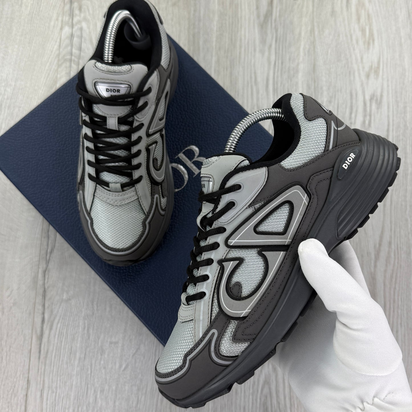Dior B30 Men’s Dark Grey Anthracite Runners - 40 (Uk 6/6.5)