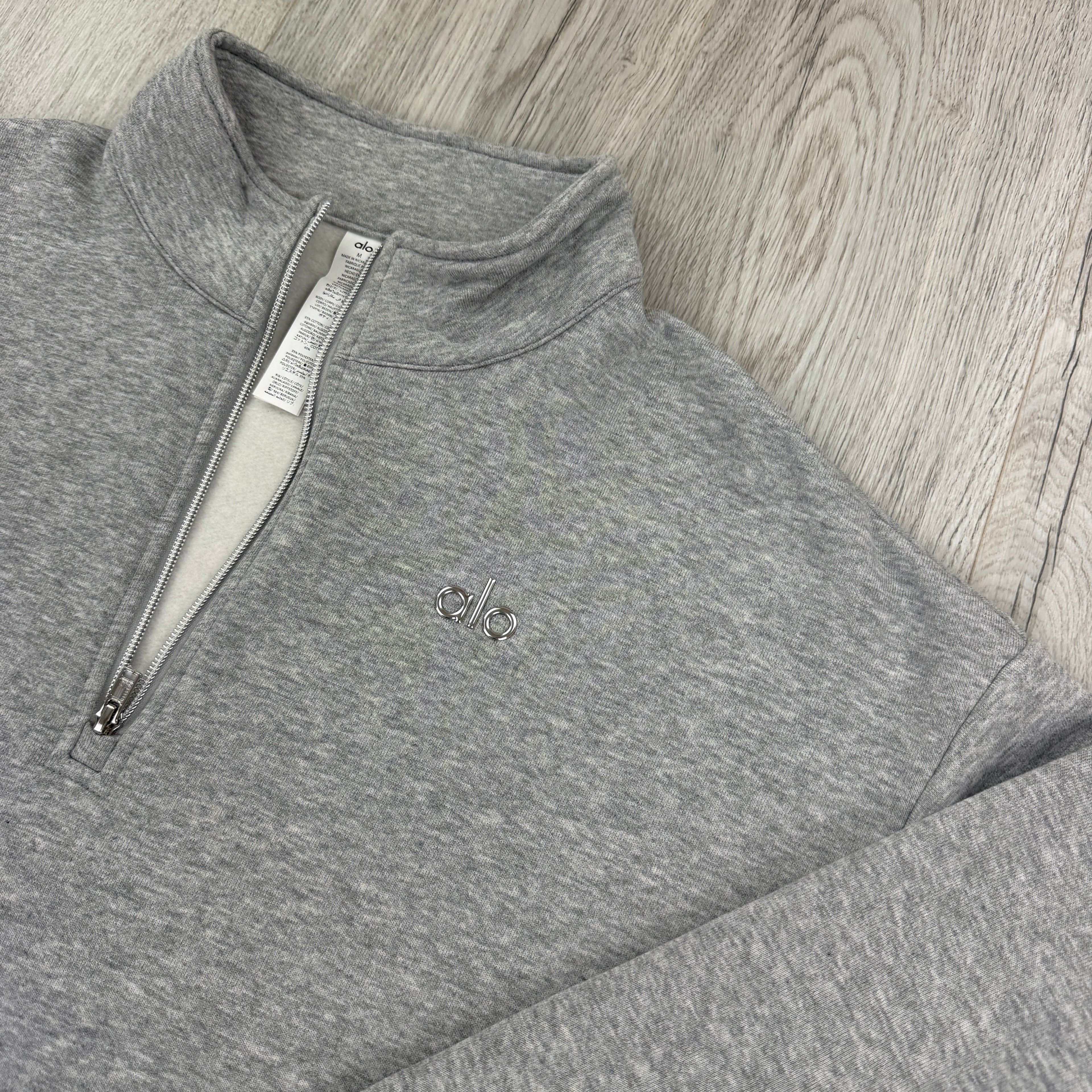 Alo Men’s Grey 1/4 Zip Fleece