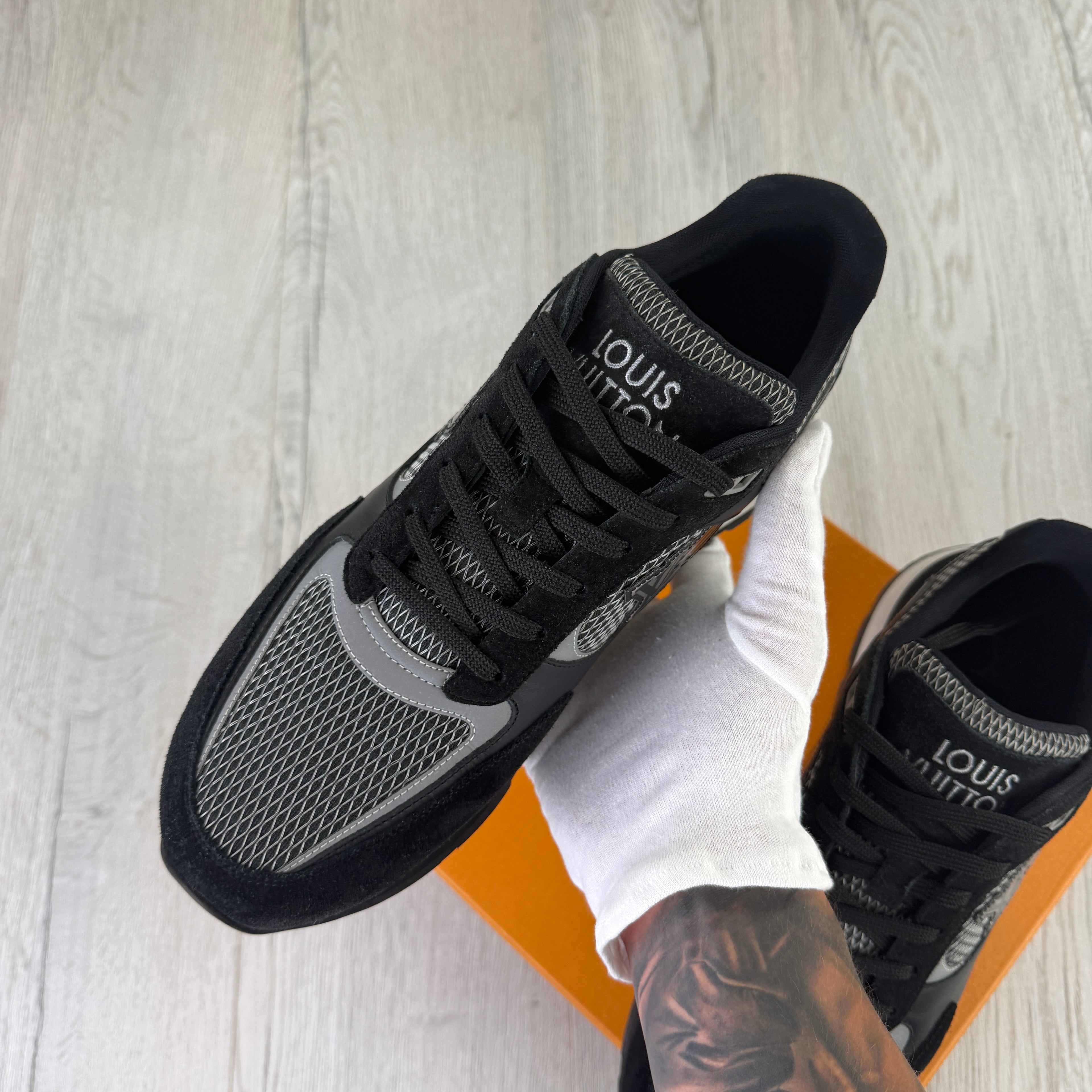 Louis Vuitton Men’s Black Run Away Trainers - Uk 10/10.5