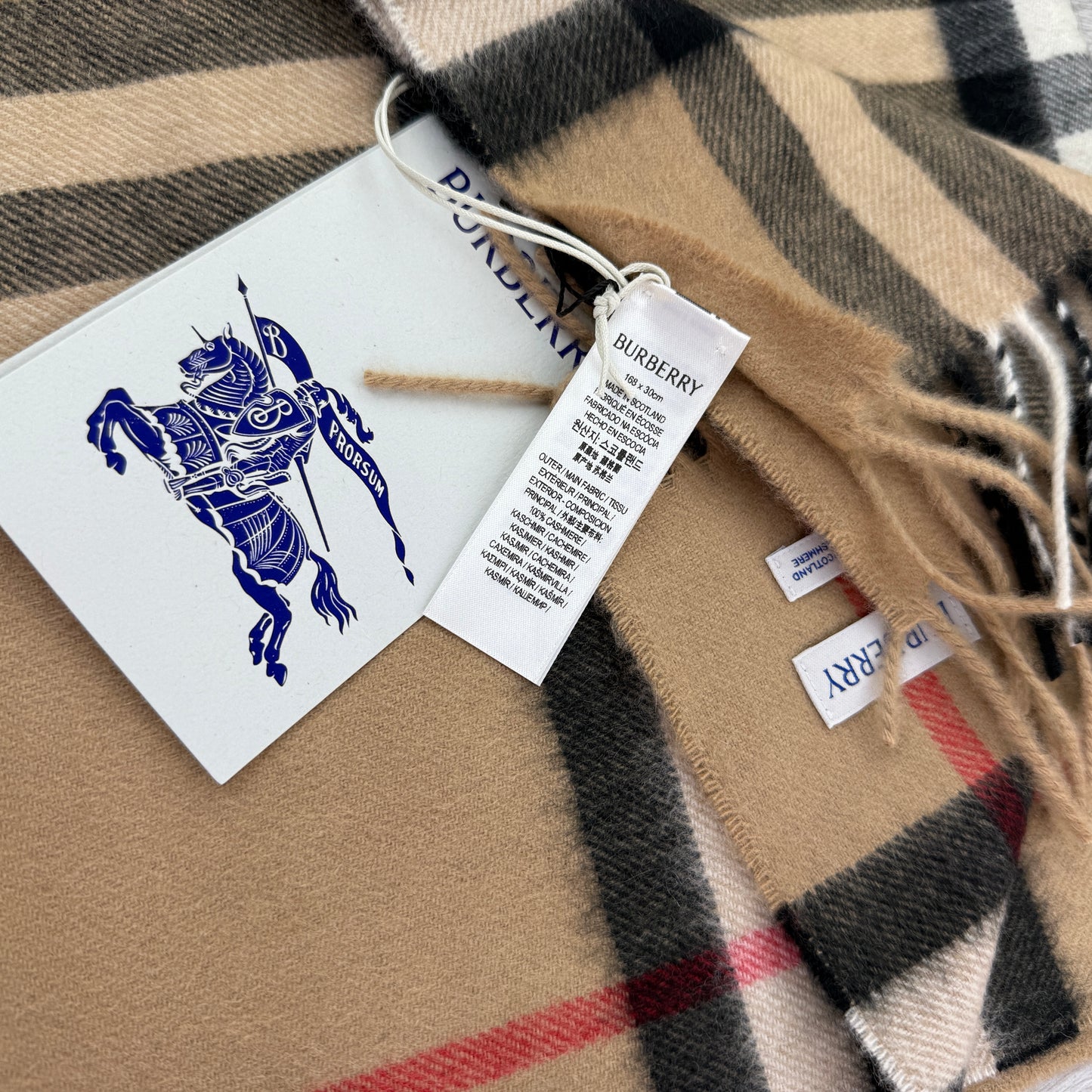 Burberry Men’s Classic Check Cashmere Scarf