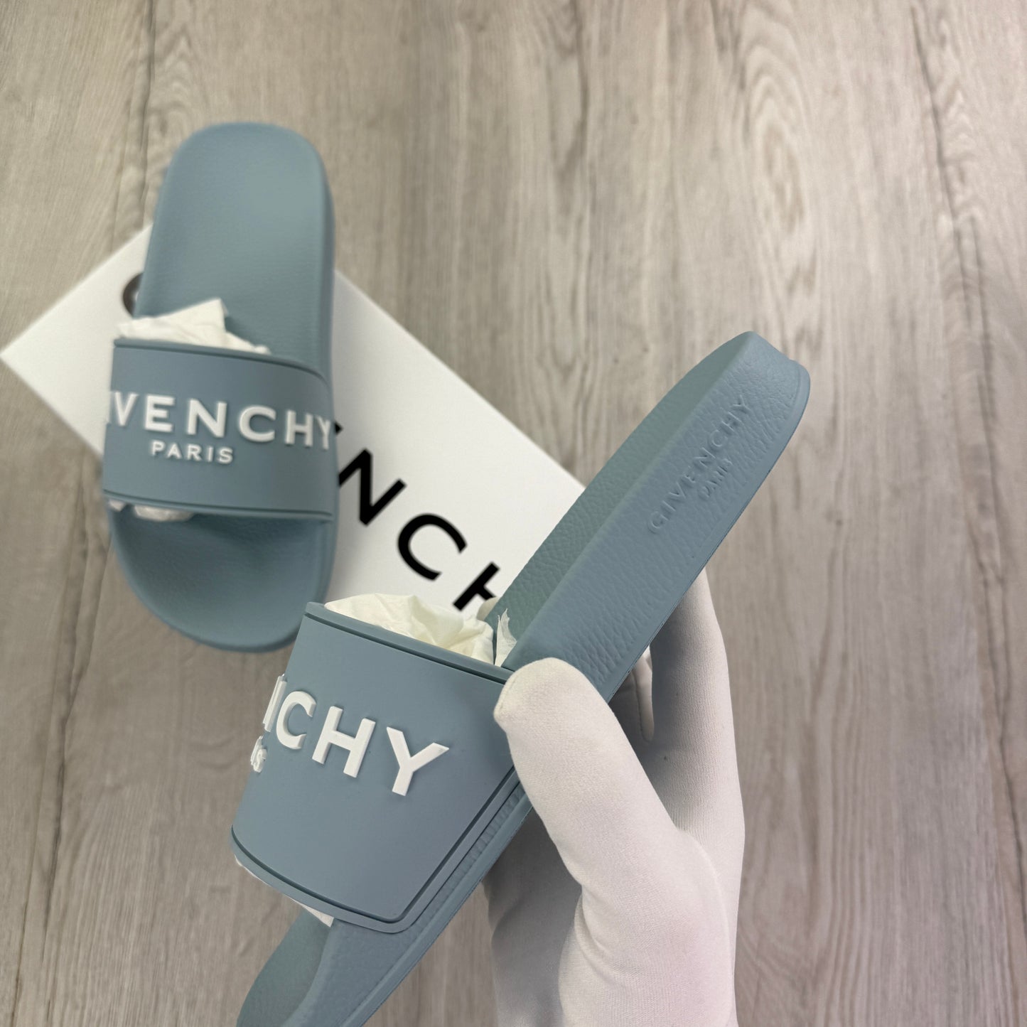 Givenchy Men’s Sky Blue Sliders